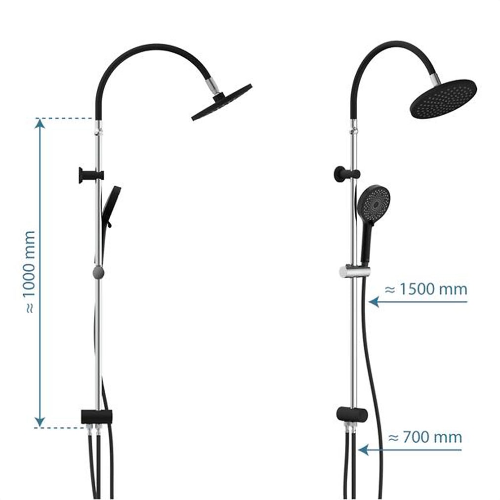 Schütte Duschsystem »MATAO RAIN« Regendusche ohne Armatur, Handbrause mit 3 Funktionen