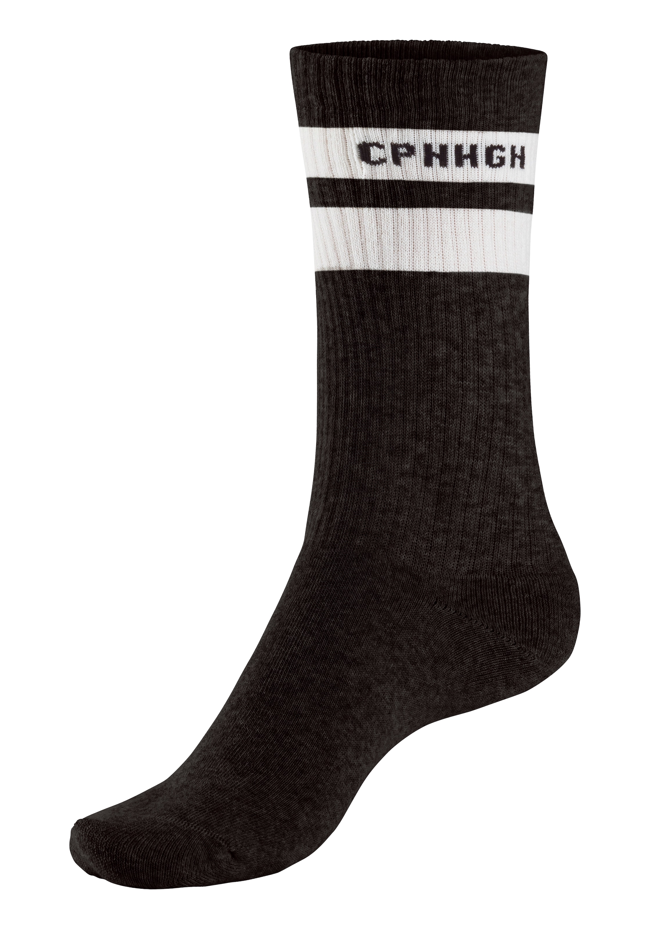 Copenhagen Studios Chaussettes de tennis Packung, 3 Couple tlg. mit Streifendesign und Vollfrottee