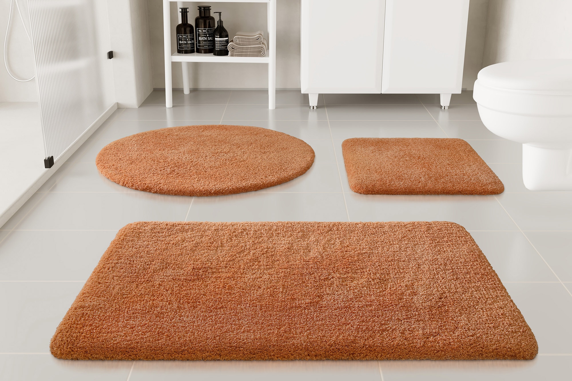 GOODproduct Tapis de bain »Kaarin« Höhe 30 mm Badteppich, getuftet, flauschig, hochflor, grosse Farbauswahl