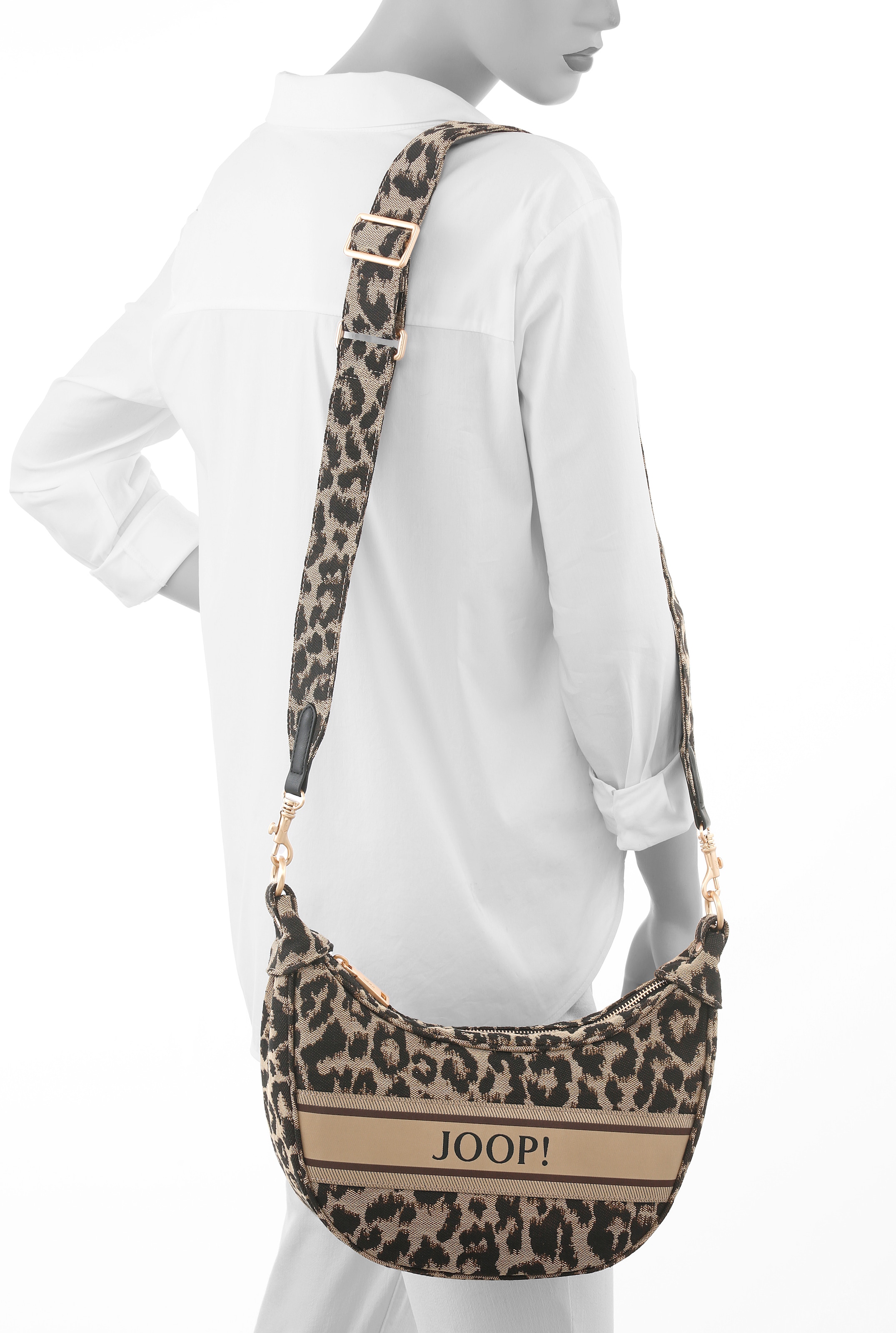 JOOP! Sac à bandoulière »sicilia shoulderbag mvz« Sac à main pour femmes, hobo, sac bandoulière avec imprimé animalier fashion