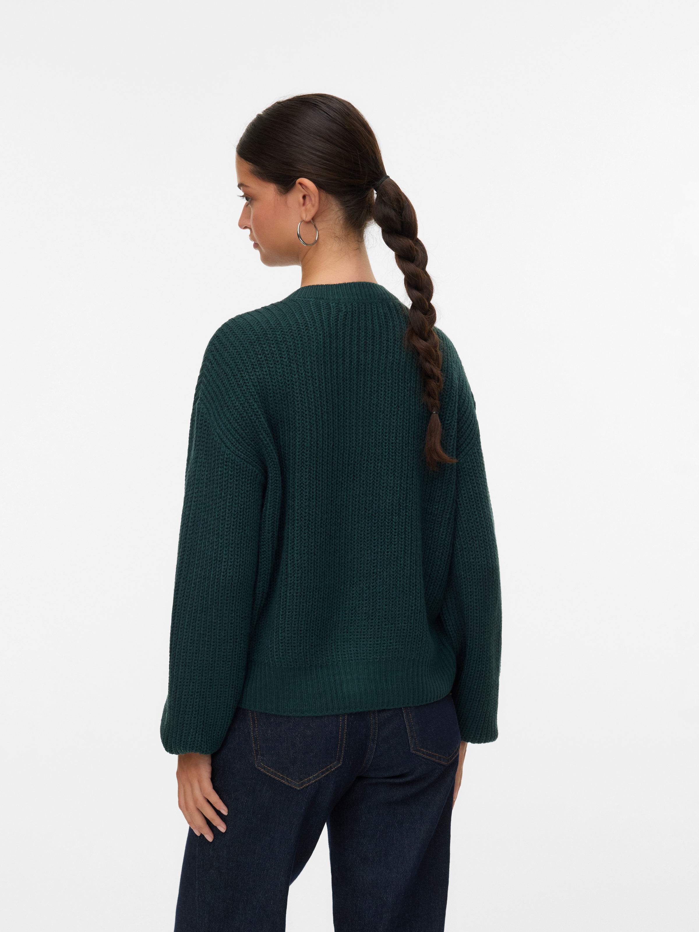 Vero Moda Veste en tricot »VMLEA LS O-NECK CARDIGAN NOOS« fibre synthétique, coupe ample