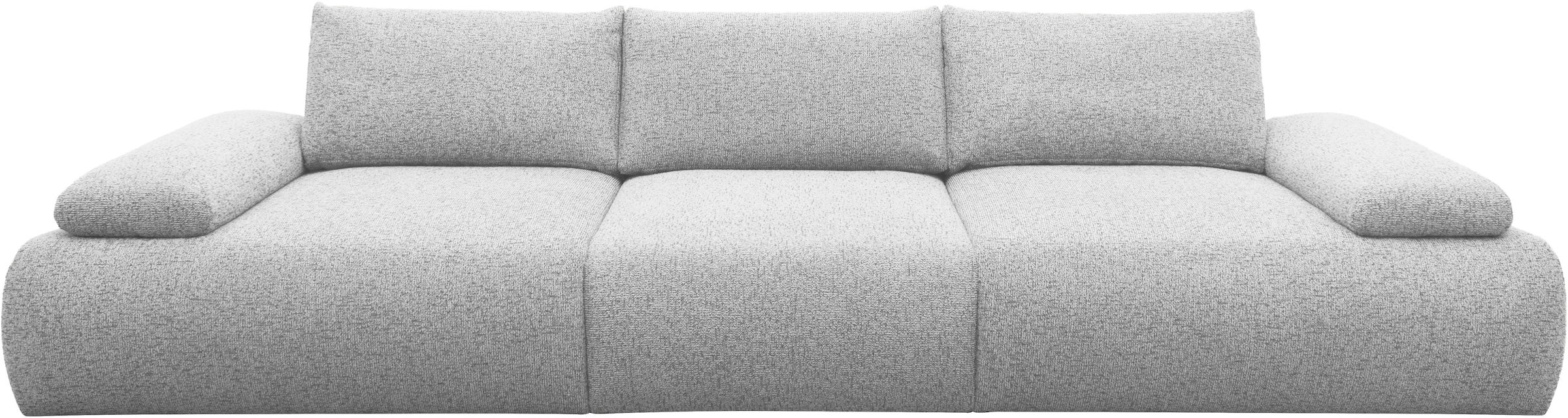 DOMO collection Big-Sofa »Évora Megasofa Breite 324 cm« Federkern, inkl. Armlehnenverstellung, Struktur grob, silber
