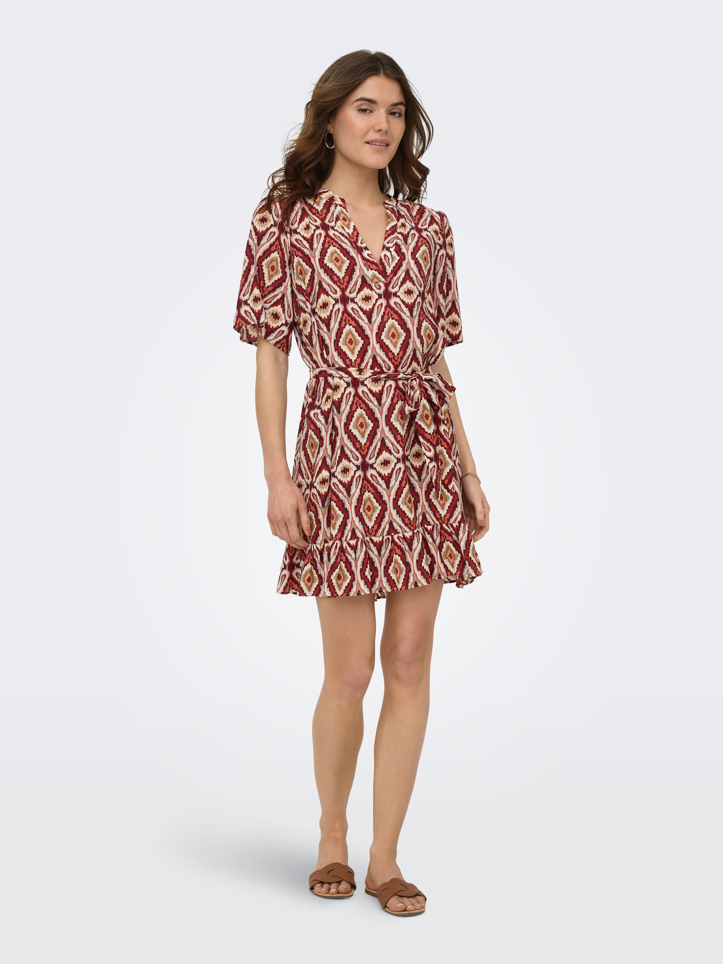 ONLY Mini-robe »ONLANTONIA MIKASI S/S SHORT DRESS WVN« mélange de viscose