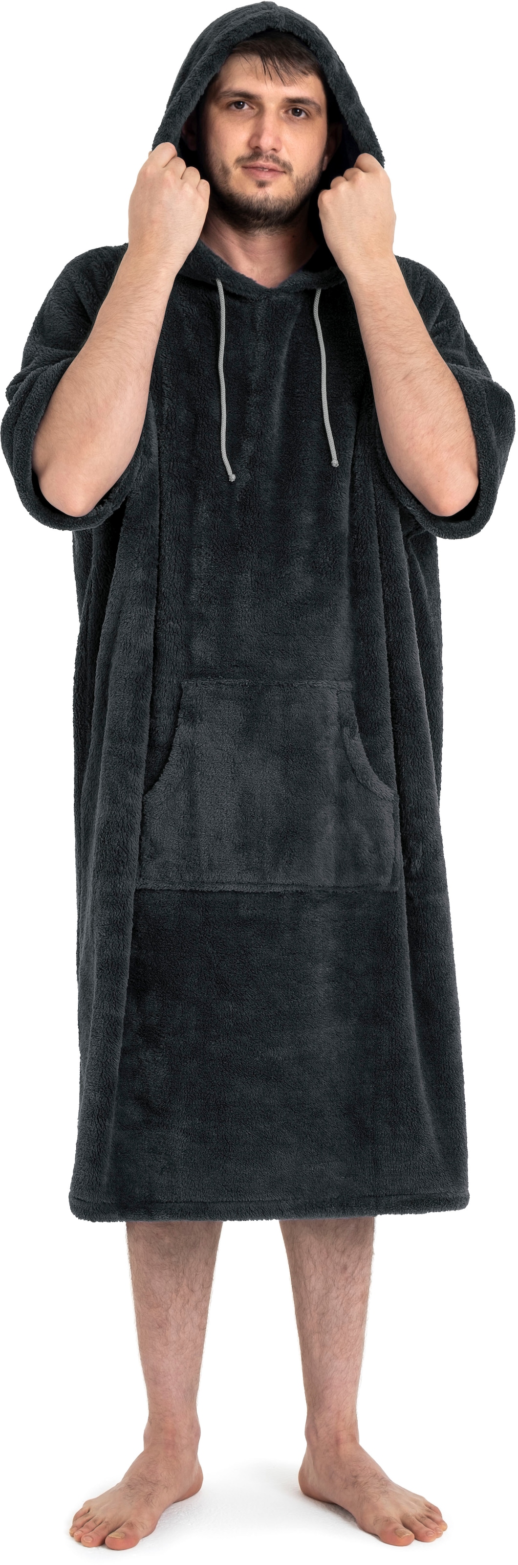 my home Badeponcho »Lillou, Surfponcho ideal für Sauna, Spa & im Urlaub« 1 Stk. weich und kuschelig, plüsch, Fleece, Unisex, für Damen und Herren