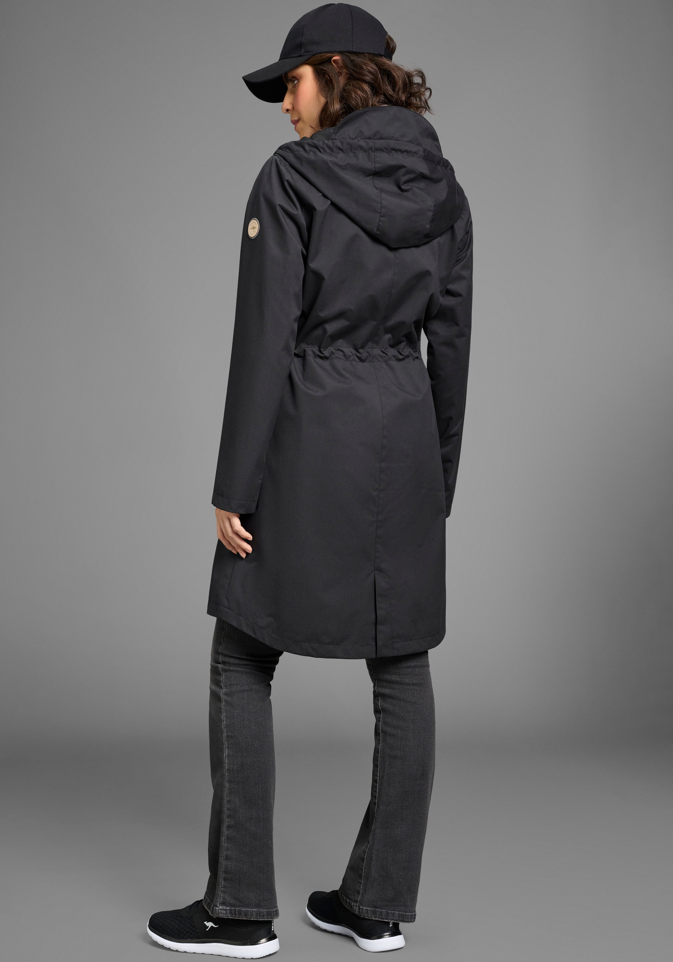 KangaROOS Funktionsparka mit Kapuze mit Kapuze, mit gefütterter Kapuzenfütterung, Übergangsjacke