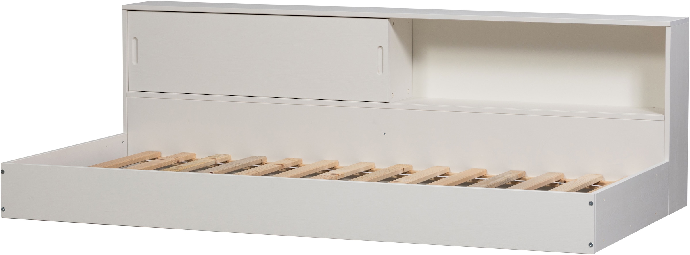 WOOOD Stauraumbett »Carter FSC®-Kiefernholz mit integriertem Stauraum H67 x B207 x T118 cm« Matratzenmass 90x200 cm, Tragkraft 100 kg, Schutzlackierte Oberfläche