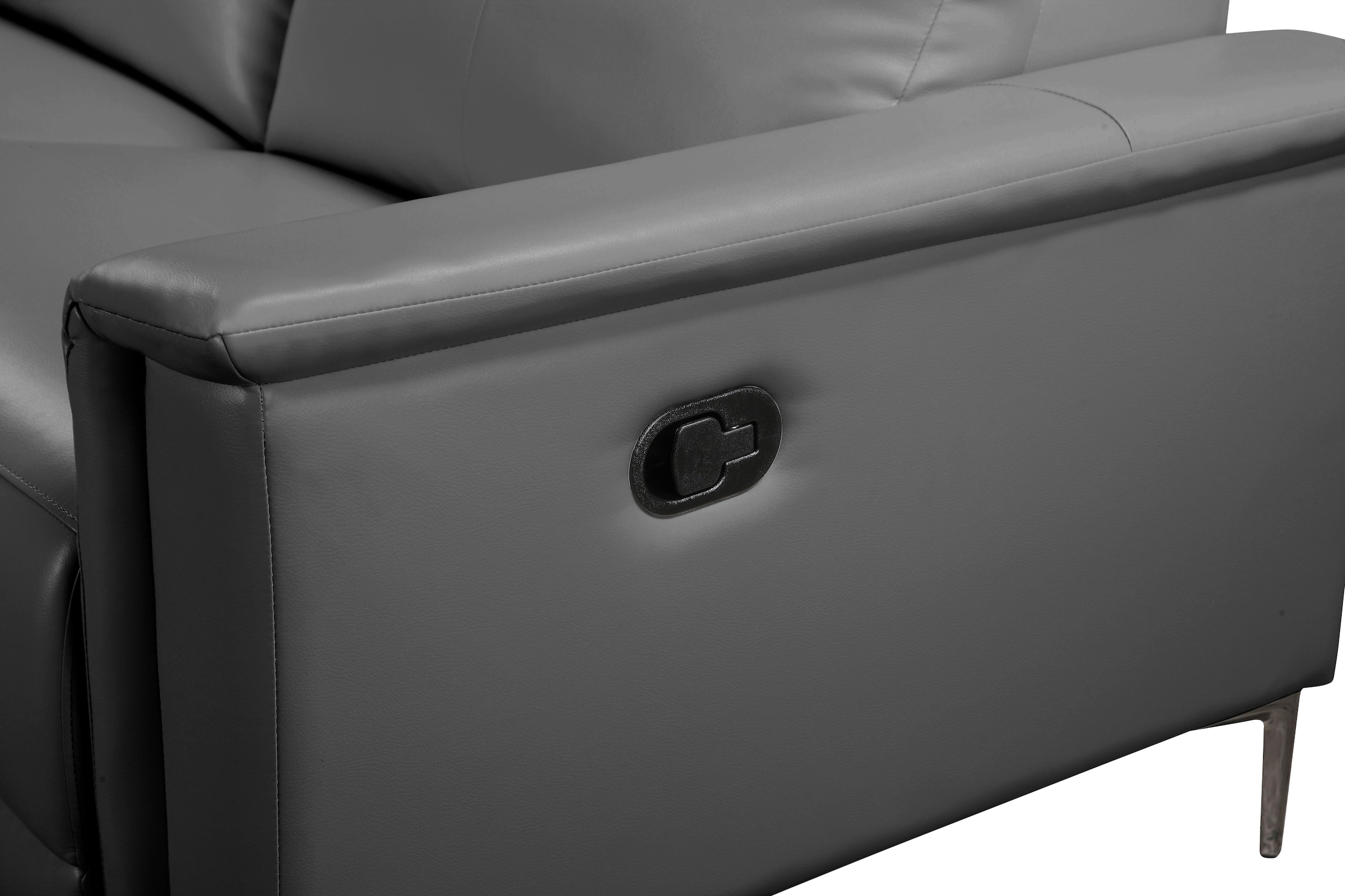 GOODproduct Canapé d'angle »LUND, Naturleder, L-Form, 261cm, man./elektr. Relaxfunktion (USB-A)« avec connexion USB A pour la version électrique et réglage de la tête de lit