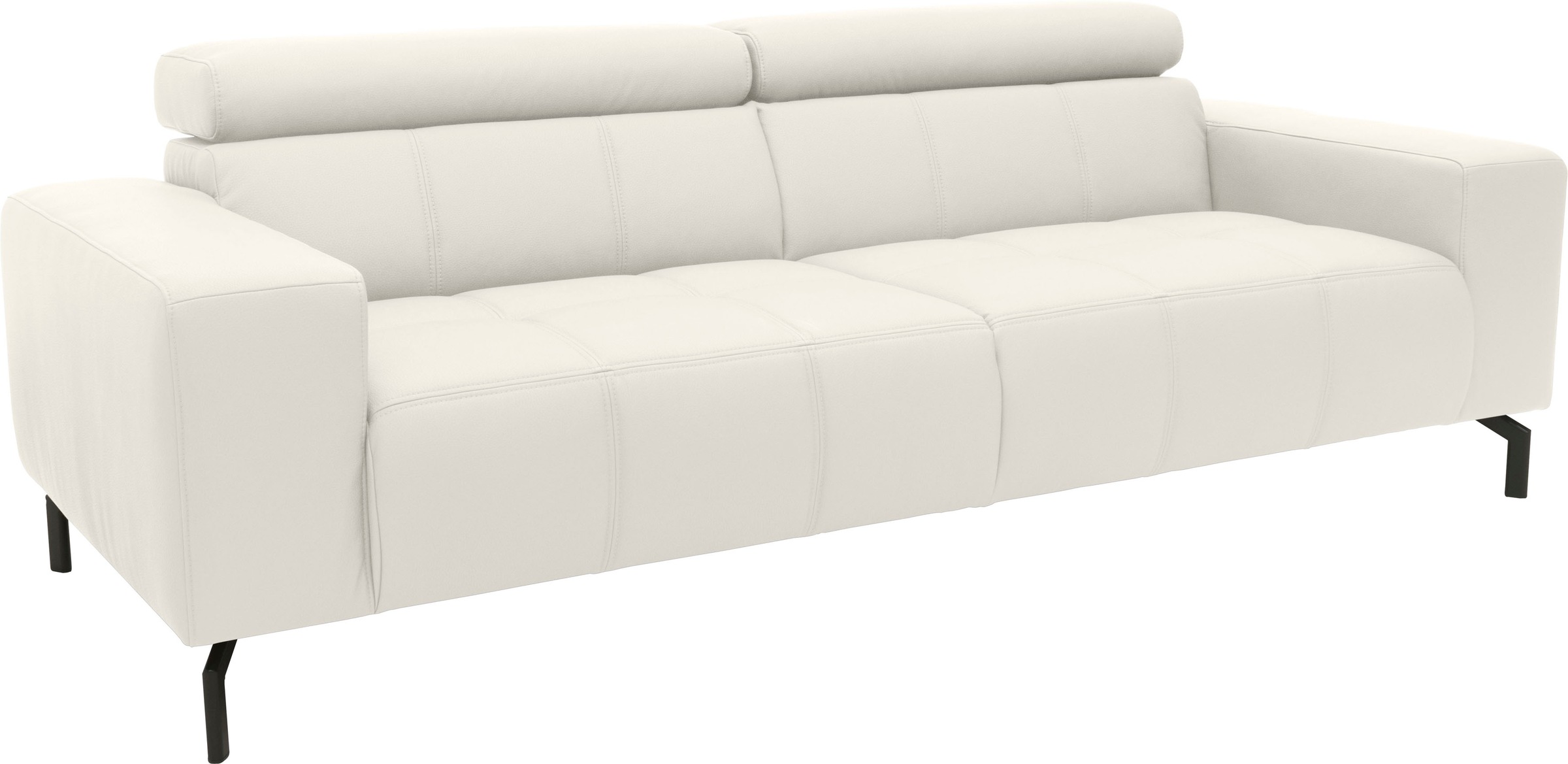 DOMO collection 2,5-places »Cunelli , moderne Sitznähte als Designelement, fester Sitzkomfort« whlw. verstellbare Kopfteile, passend für gängige Saugroboter