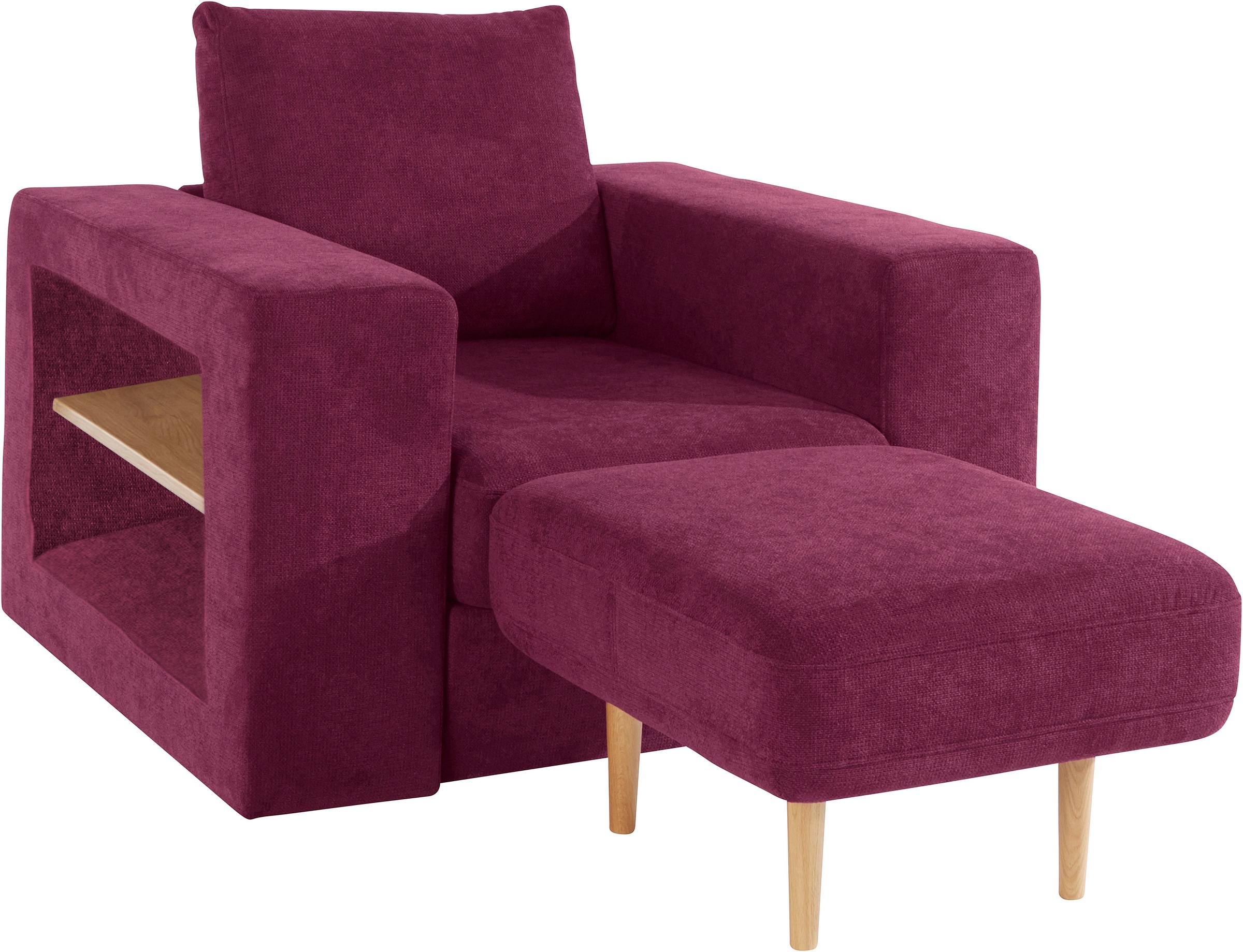 LOOKS by Wolfgang Joop Fauteuil »Looksvb« Verwandlungssessel: aus Sessel wird Sessel mit 1 Hocker, Regalfunktion