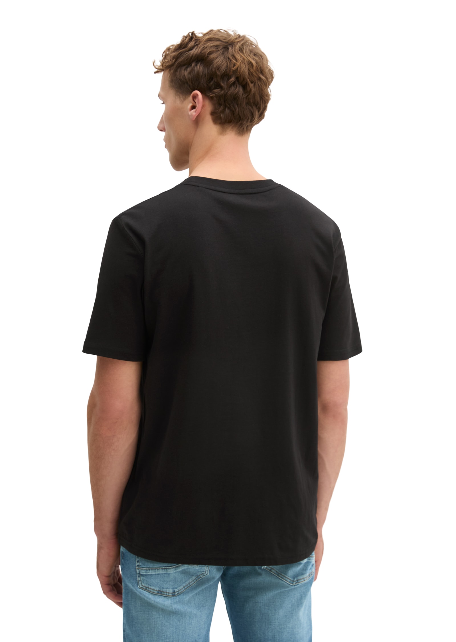 Marc O'Polo T-Shirt Logo-T-Shirt aus Bio-Baumwolle