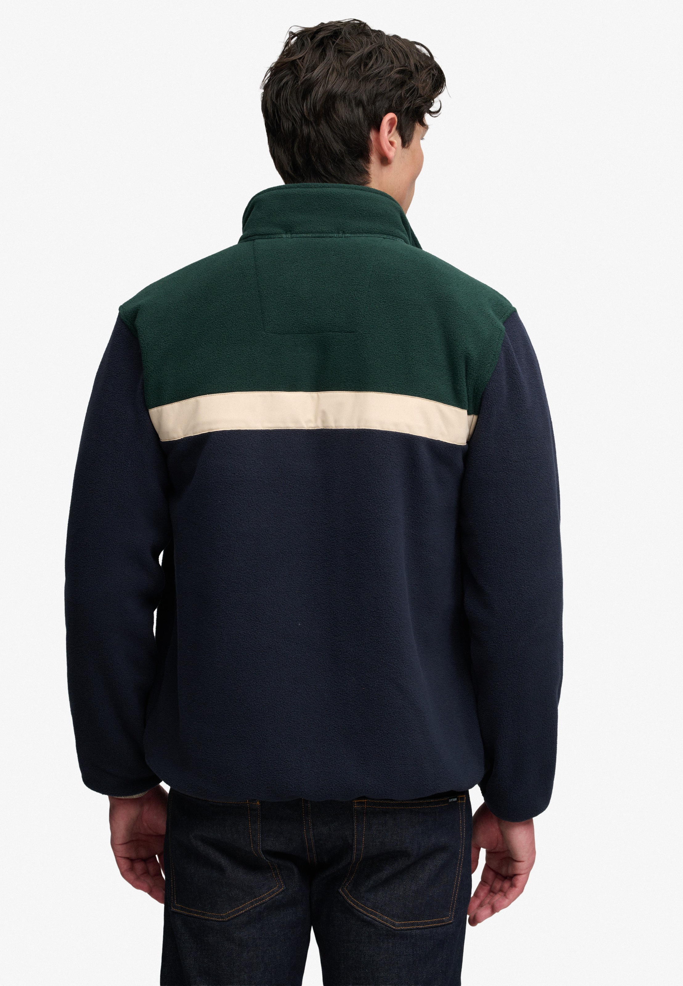 Superdry Veste sweat »TRICOLOUR FLEECE ZIP THRU« Kunstfaser, relaxed fit