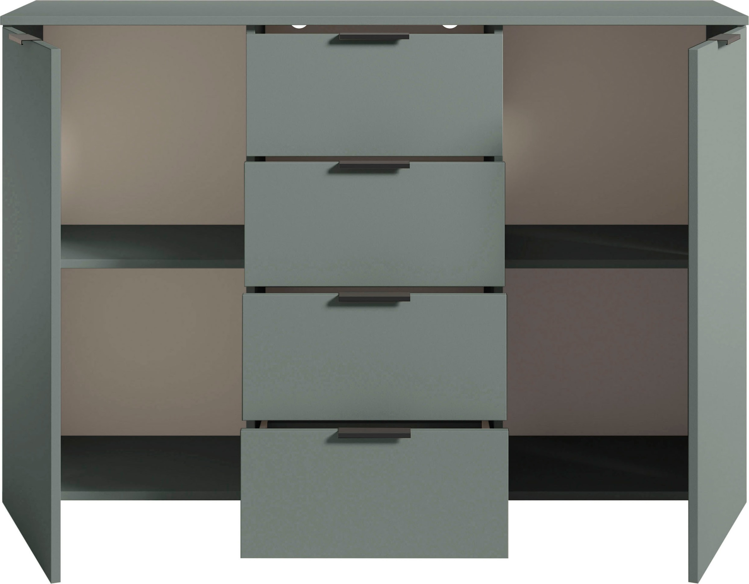 HBZ Sideboard »Linz Kommode, BxHxT 135x90x40cm« 1 Stk. tlg. Breite 135cm,Lip-Griff, Melaminbeschichtung