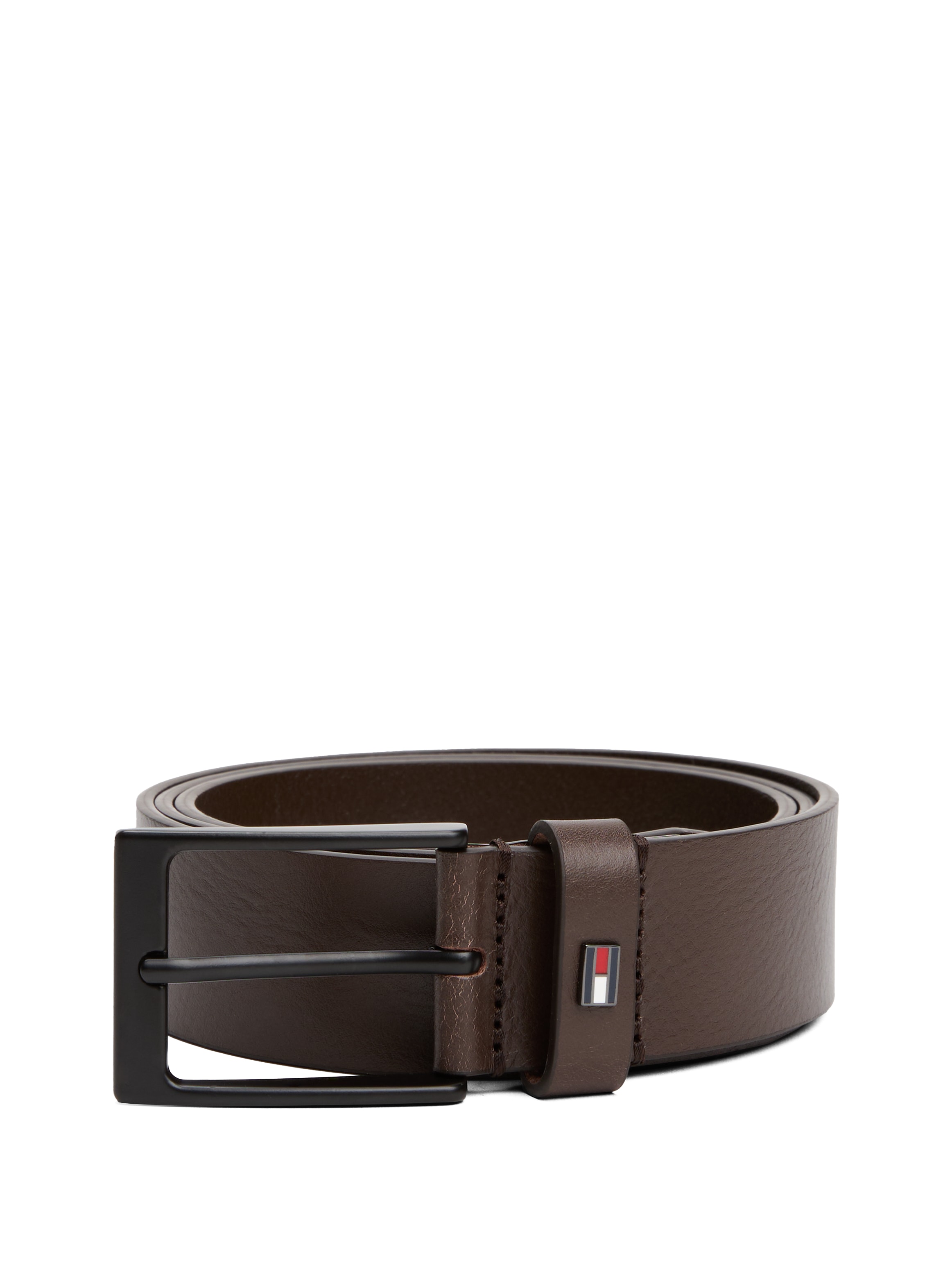 Tommy Hilfiger Ledergürtel »LAYTON 3.5 cm breit« Metallpatch, Einfachdornschliesse