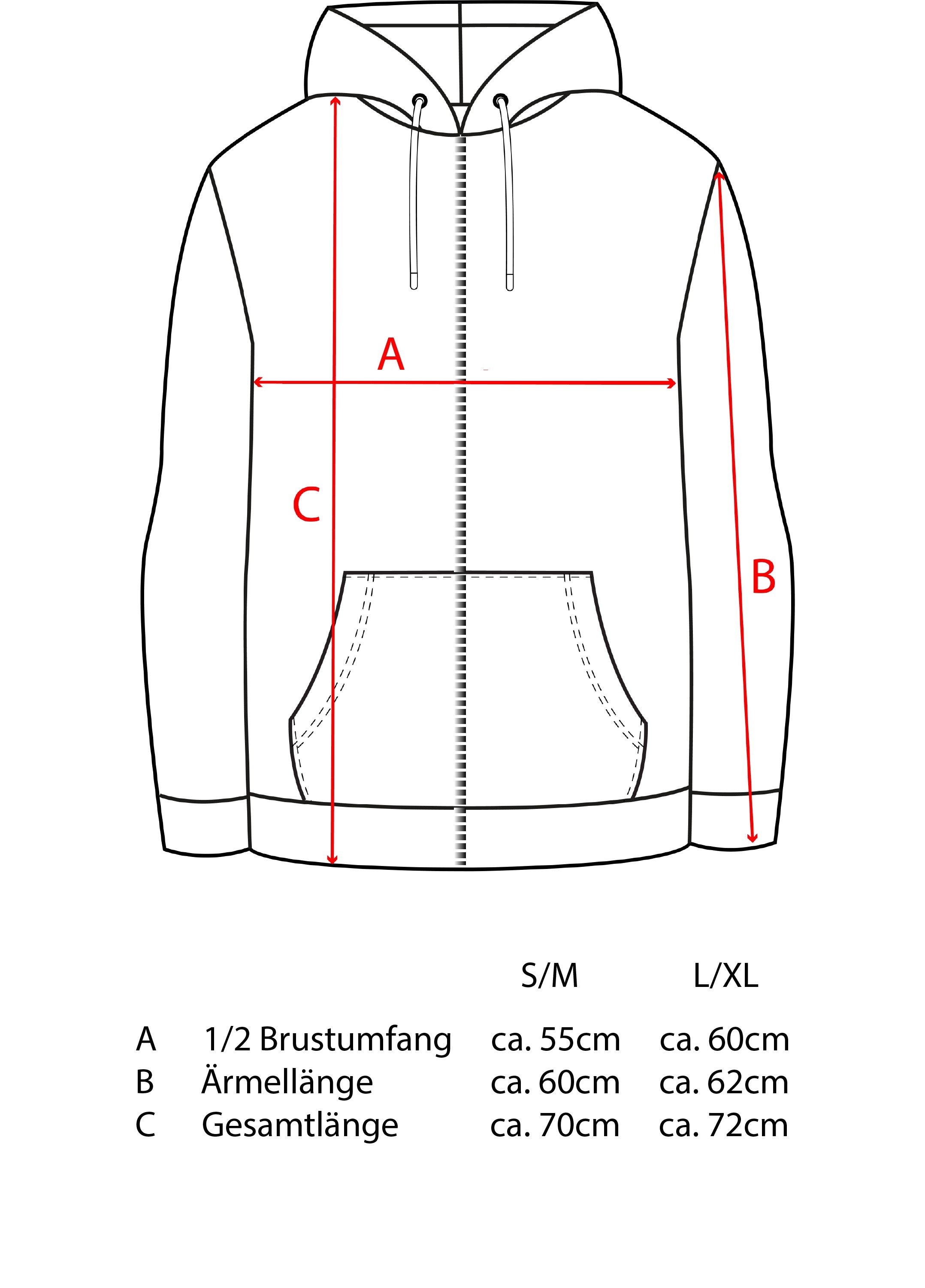 Zwillingsherz Kapuzensweatjacke »"Alissa"« mit SMILE, gesticktem Herz am Arm und Reissverschluss