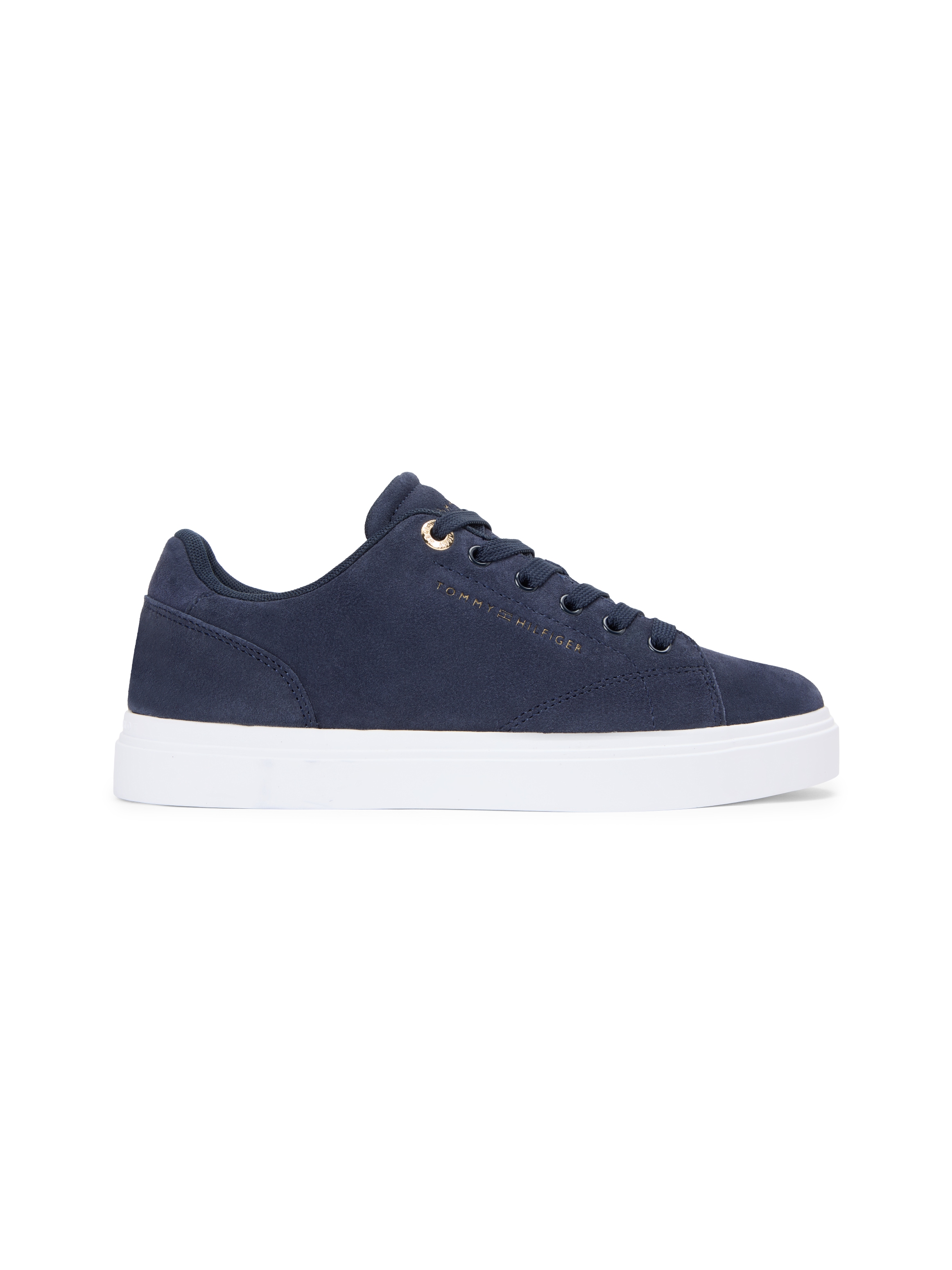 Tommy Hilfiger Baskets à plateforme »TH FEMININE CUPSOLE SUEDE«  Chaussure de loisirs, chaussure basse, à lacets avec inscriptions logo