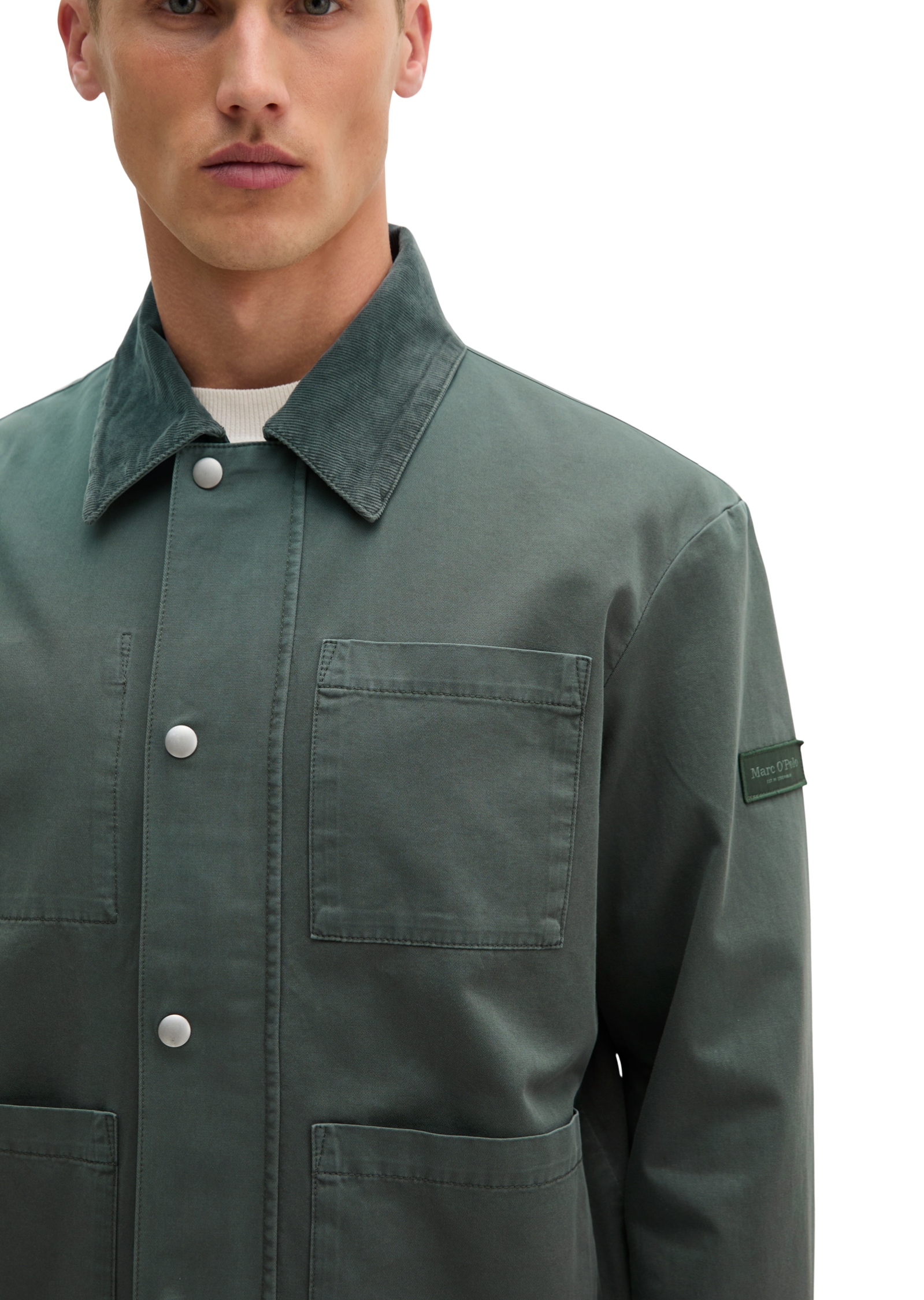 Marc O'Polo Outdoorjacke regular mit Cordkragen