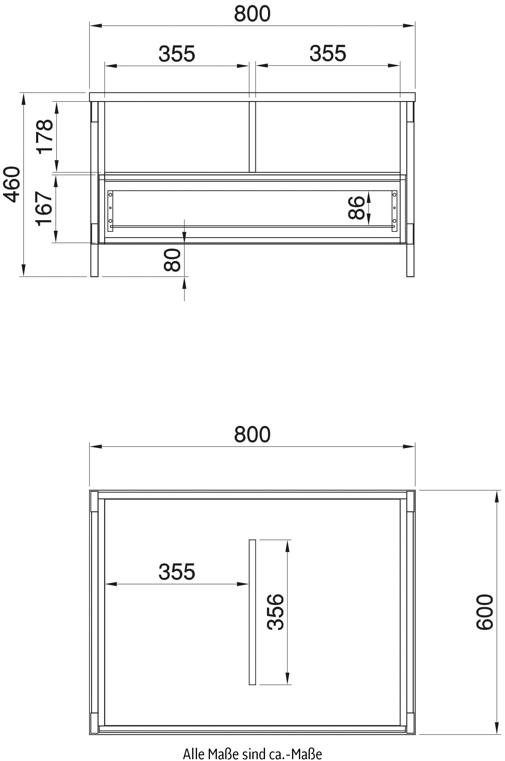 Home affaire Table basse »Stranda, Beistelltisch, Wohnzimmertisch, Sofatisch, Tisch« Schubkasten und Ablagefächer, in zwei Farben verfügbar
