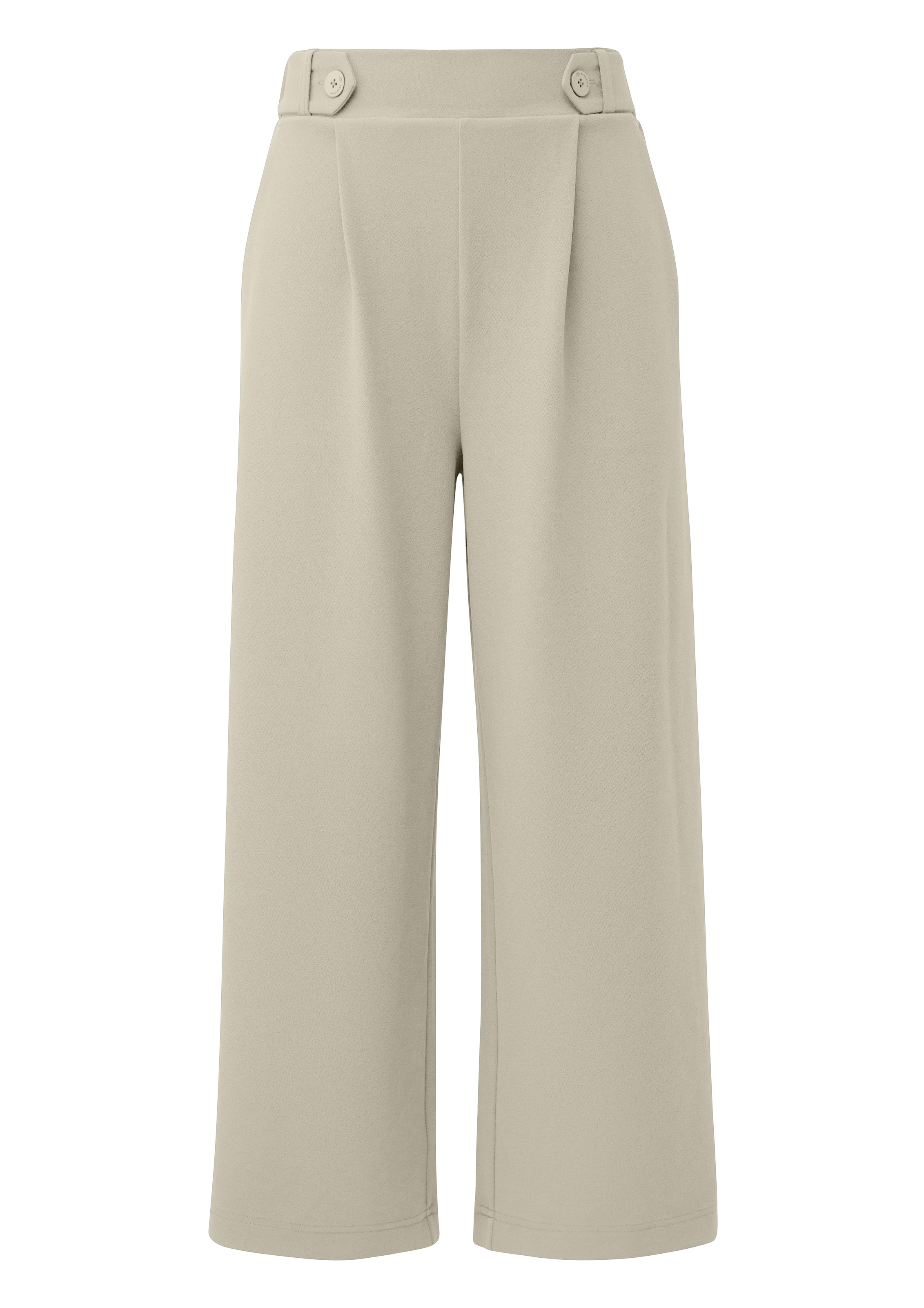 QS Jupe-culotte  pantalon d'été avec design à boutons sur la ceinture élastique