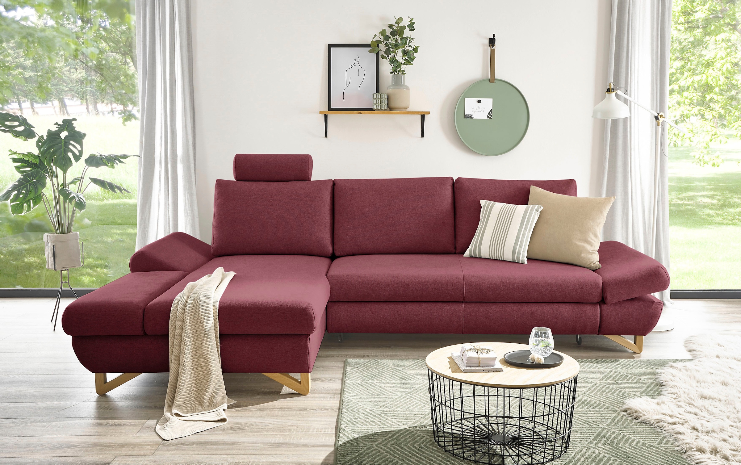 Home affaire Schlafsofa »City/Giron« komfortable Bettfunktion (Liegefläche 245 x 138 cm), sowie Bettkasten