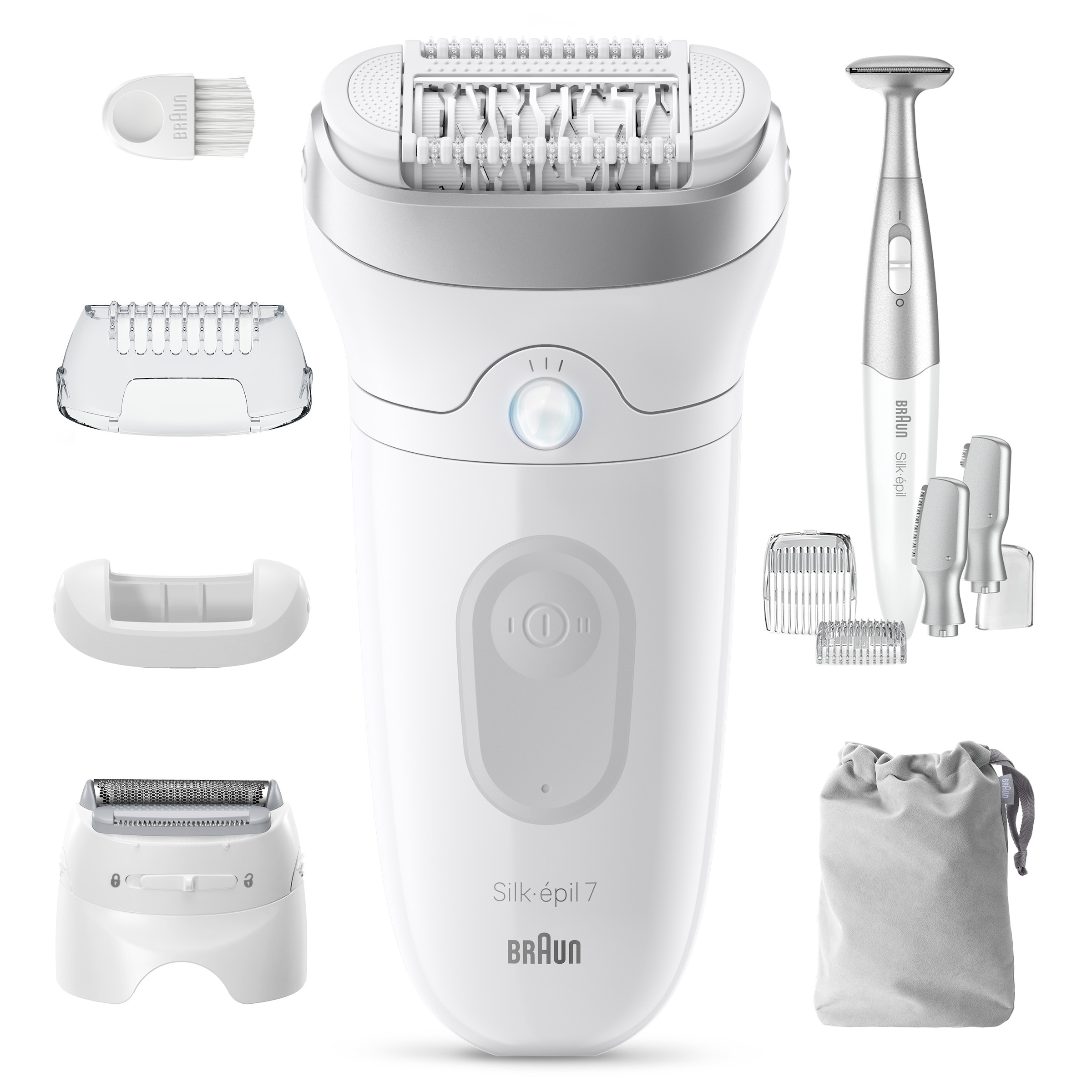 Braun Épilateur »Silk-épil 7 SE7-241« Wet & Dry, inklusive Rasieraufsatz, Trimmeraufsatz und Bikini-Trimmer