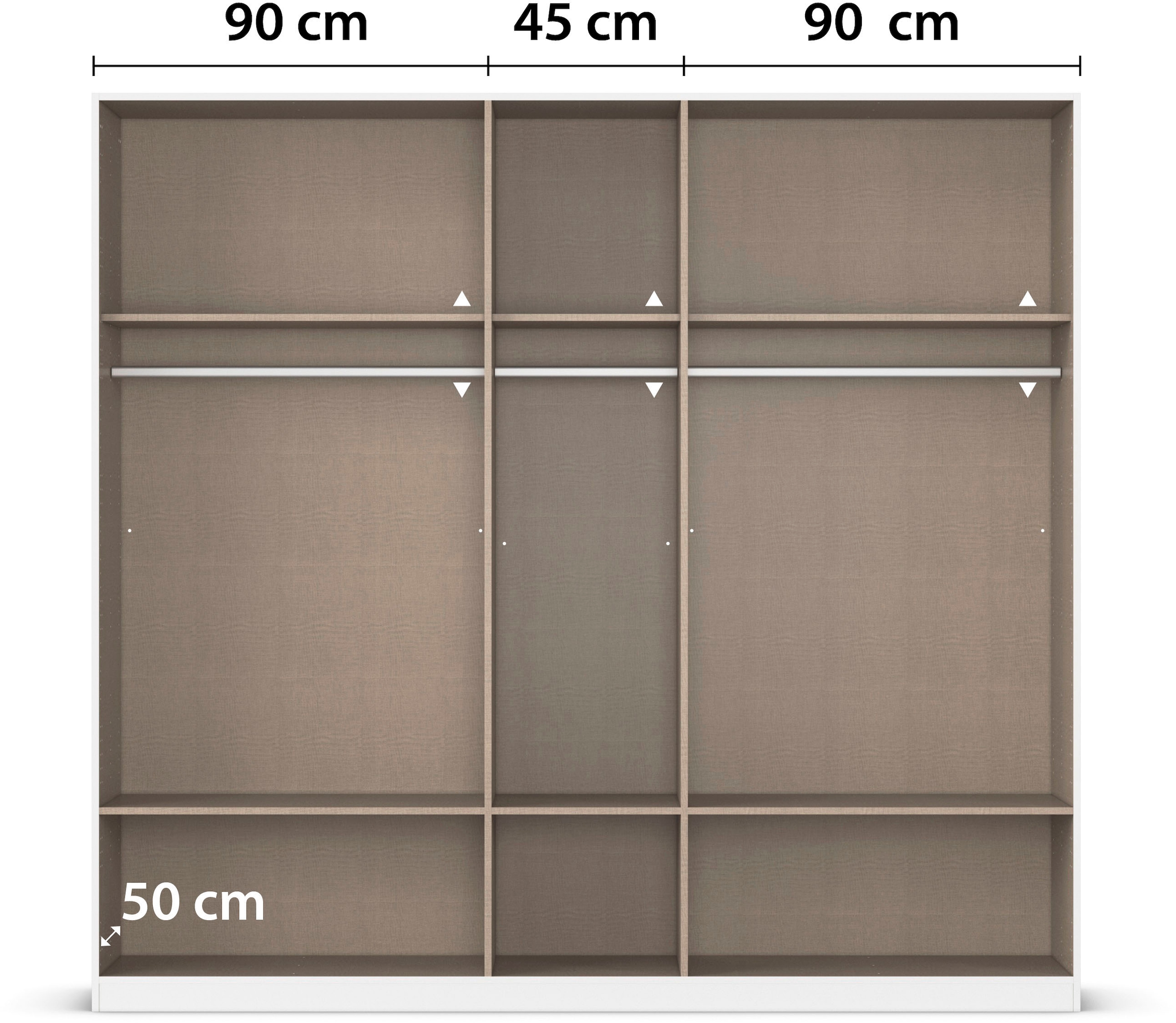 rauch Kleiderschrank »Schrank Garderobe Wäscheschrank HERSBRUCK in 2 Breiten« Breiten: 226 oder 271 cm, Höhe 210 cm,  mit 6 grosszügigen Schubladen sowie Spiegeltüren MADE IN GERMANY