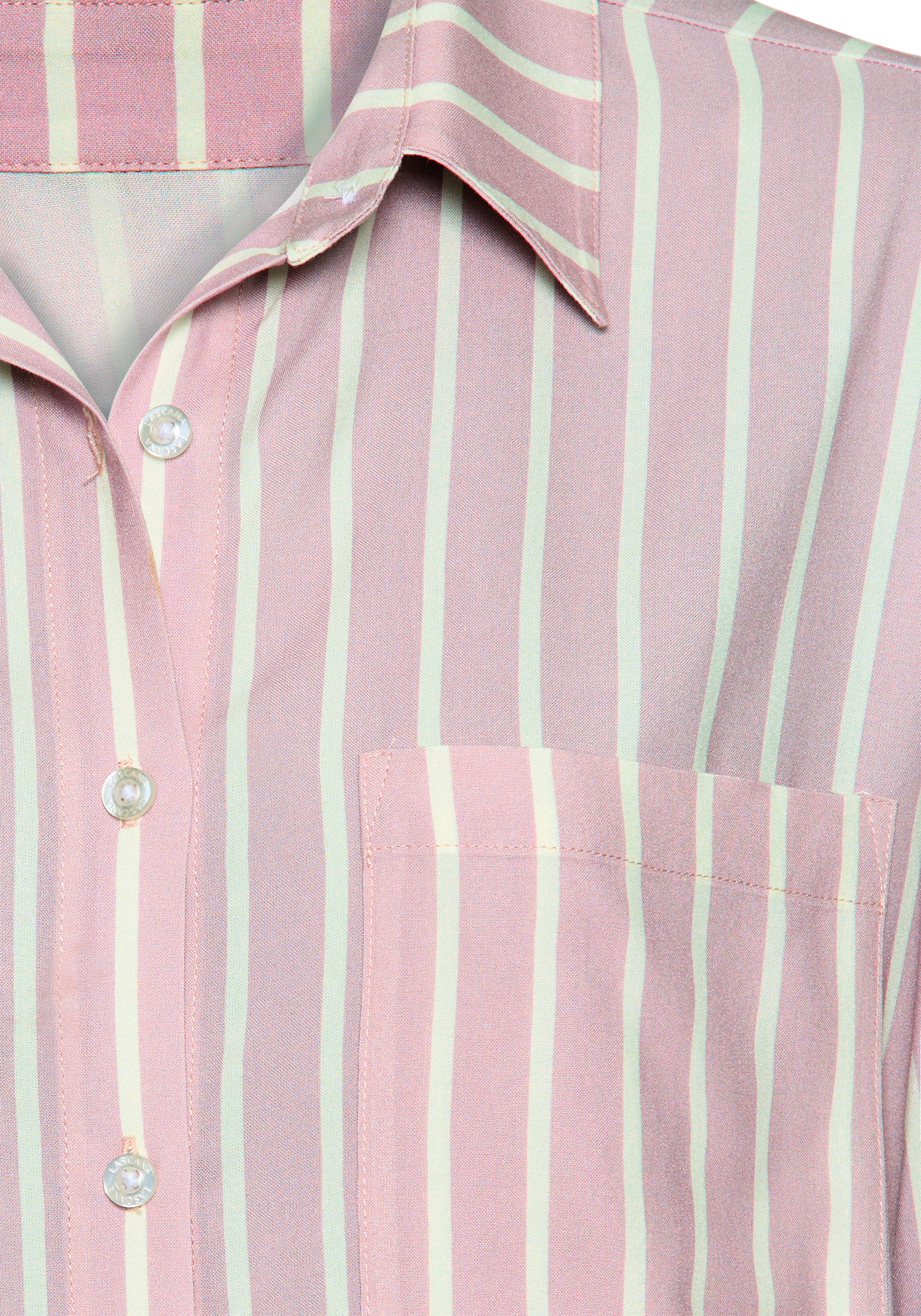 LASCANA Chemise de nuit Poche poitrine in leichter Webware aus Viskose