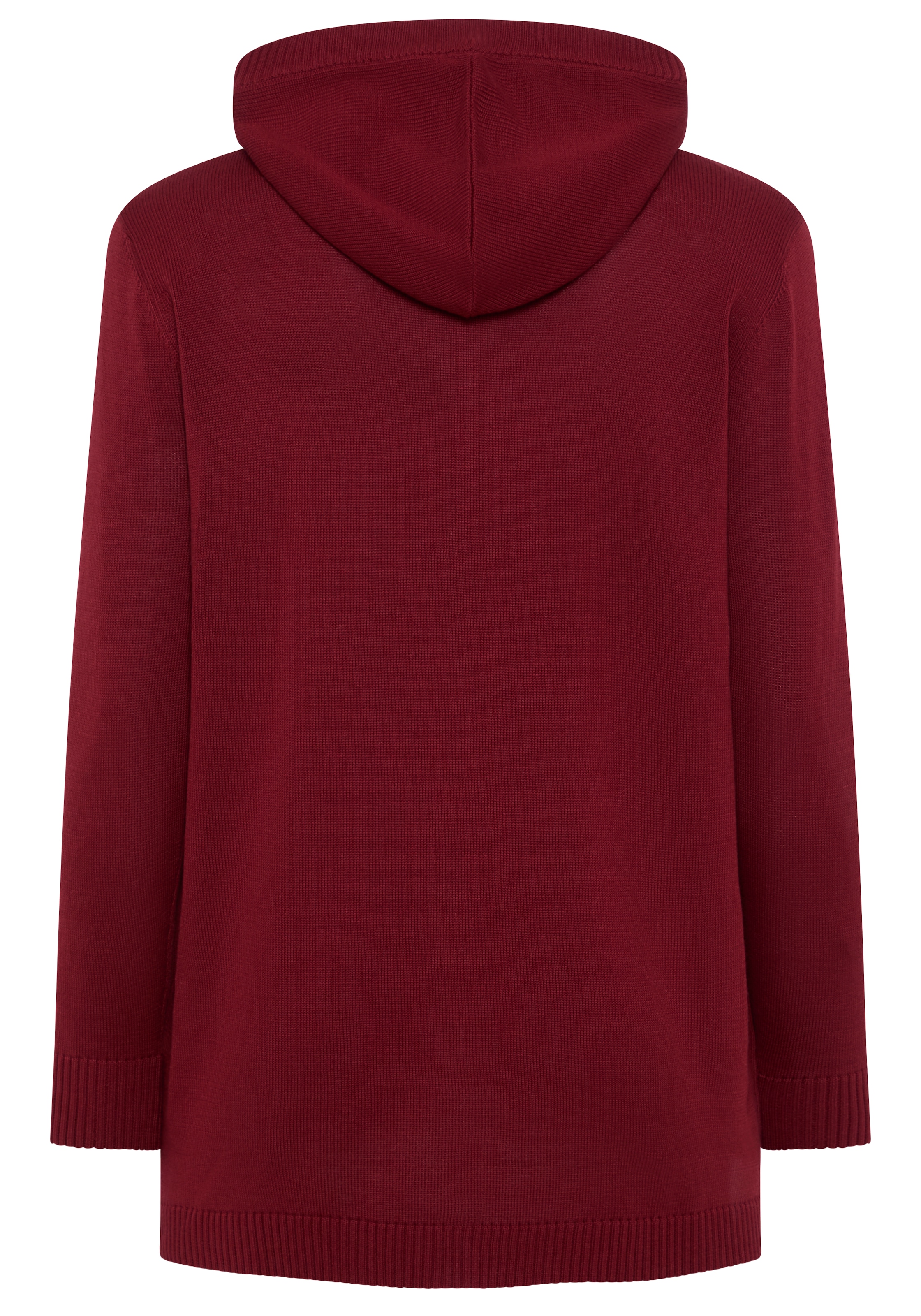 Laura Scott CURVE Kapuzenstrickjacke »Grosse Grössen« mit langem Schnitt, figurumspielende Passform, Langarm