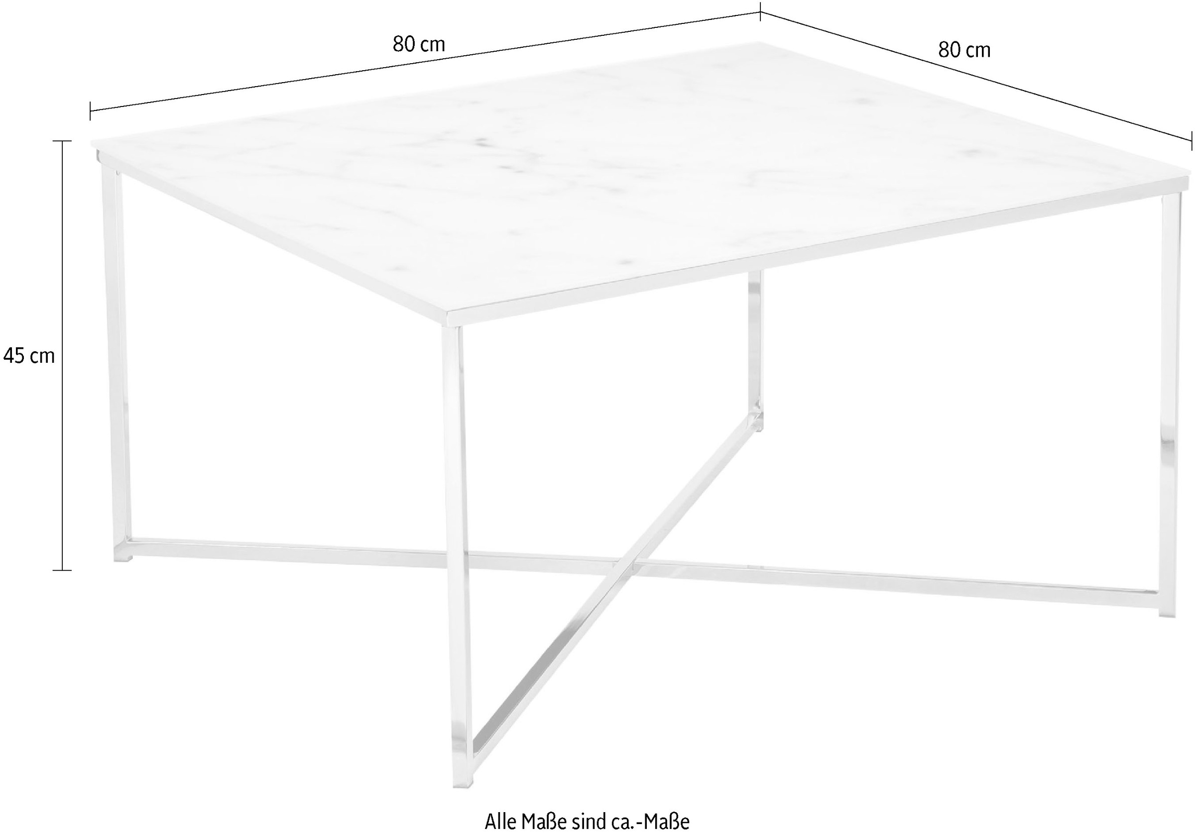 SalesFever Couchtisch »Caorle Coffeetable im eleganten Stil« Eleganz trifft Funktion: Tischplatte in Marmoroptik