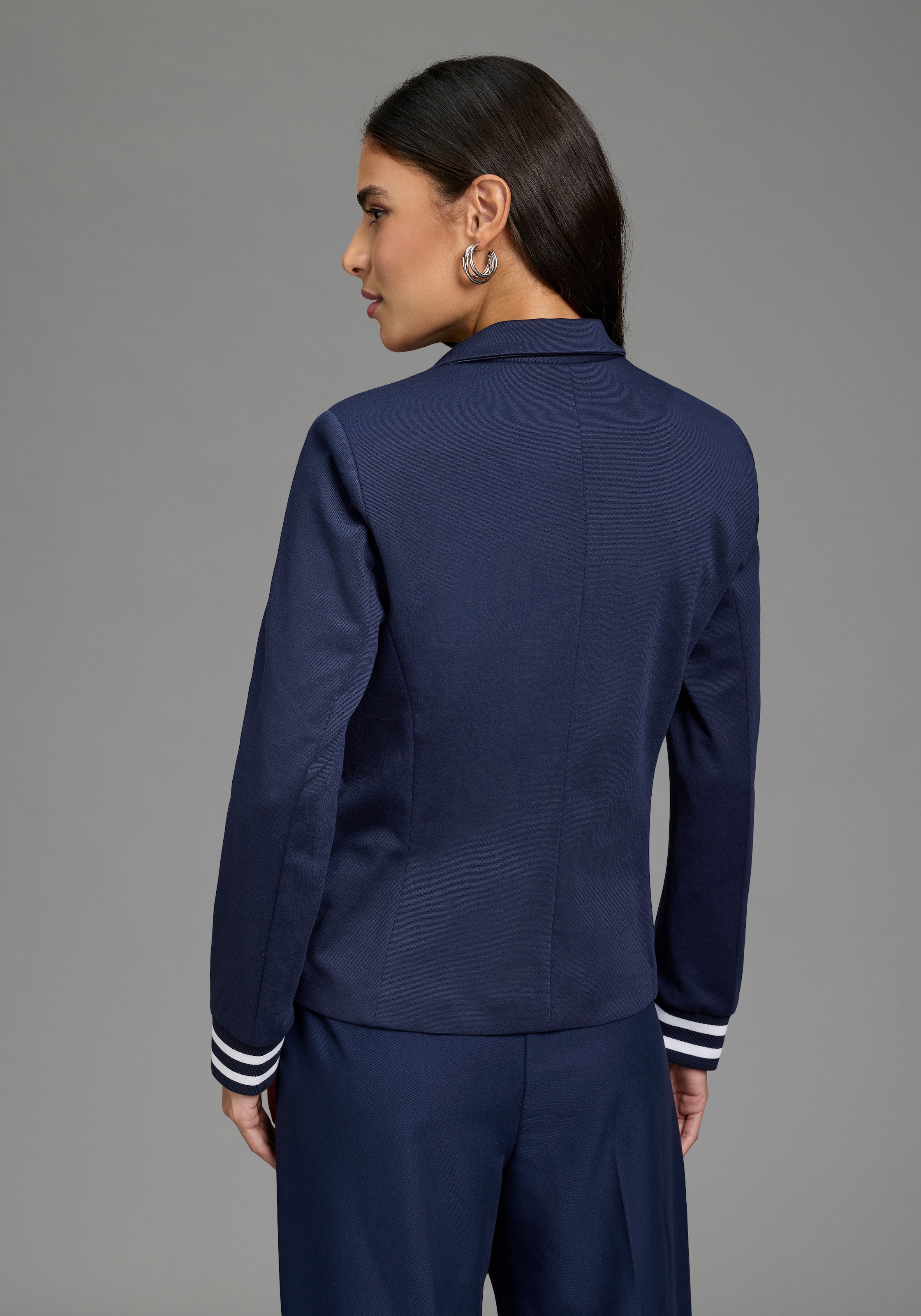 Laura Scott Kurzblazer klassischer Stil mit Reverskragen, hüftlange Schnittform