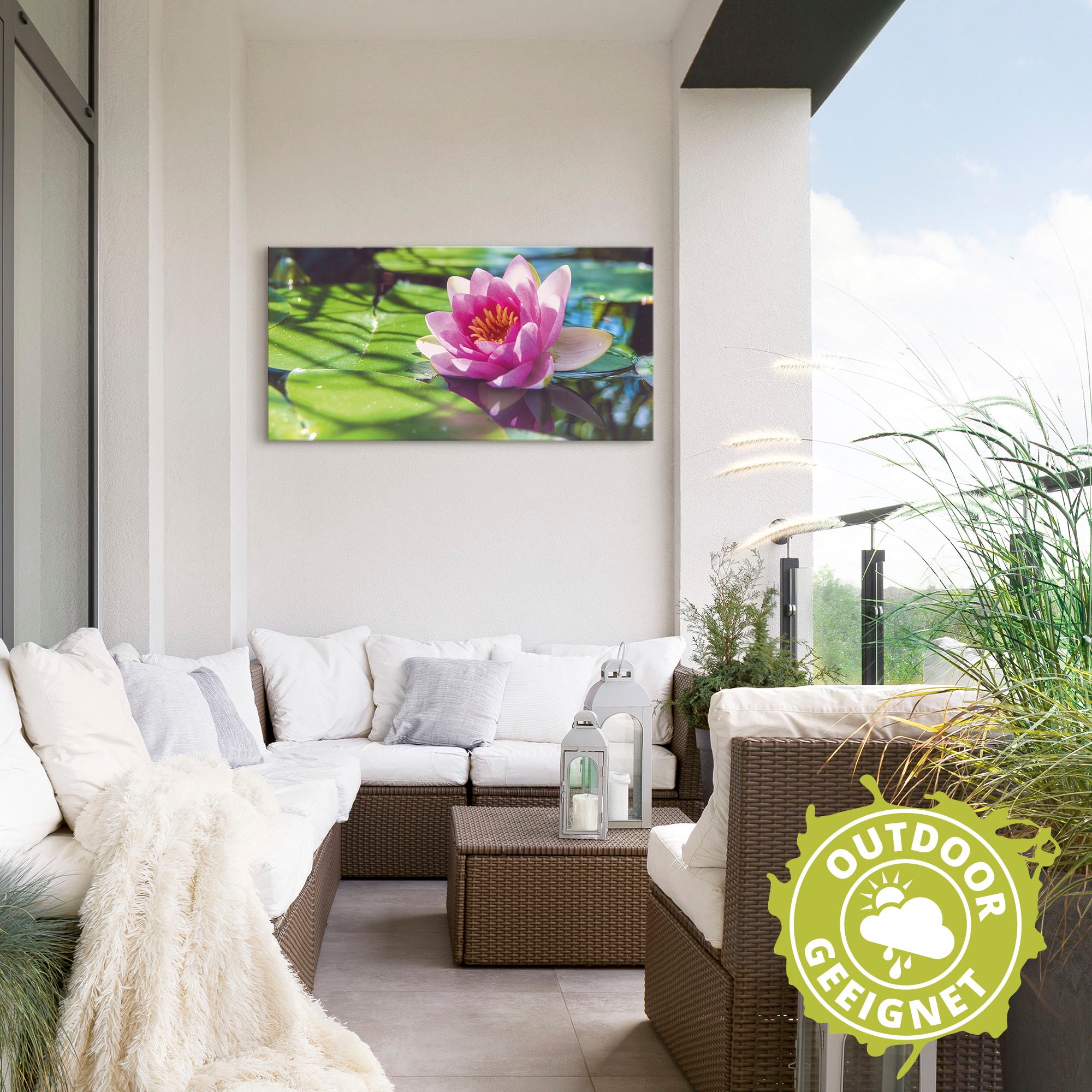 Artland Impression alu-dibond »Seerose Nahaufnahme« 1 cuis tlg. für Innen- und Aussenbereich geeignet, Outdoorbild