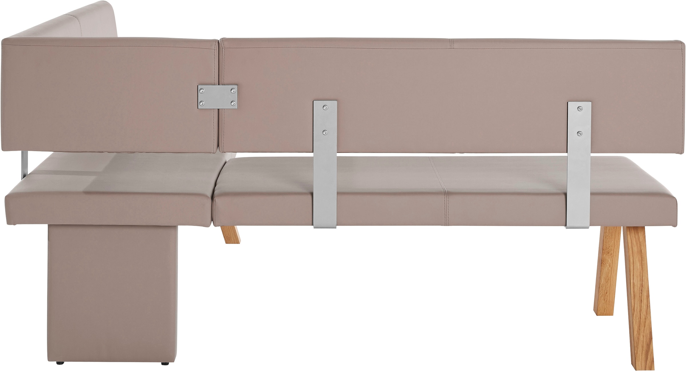 Home affaire Eckbank »Rio« Massivholz in Eiche geölt, Esszimmerbank bequem gepolstert