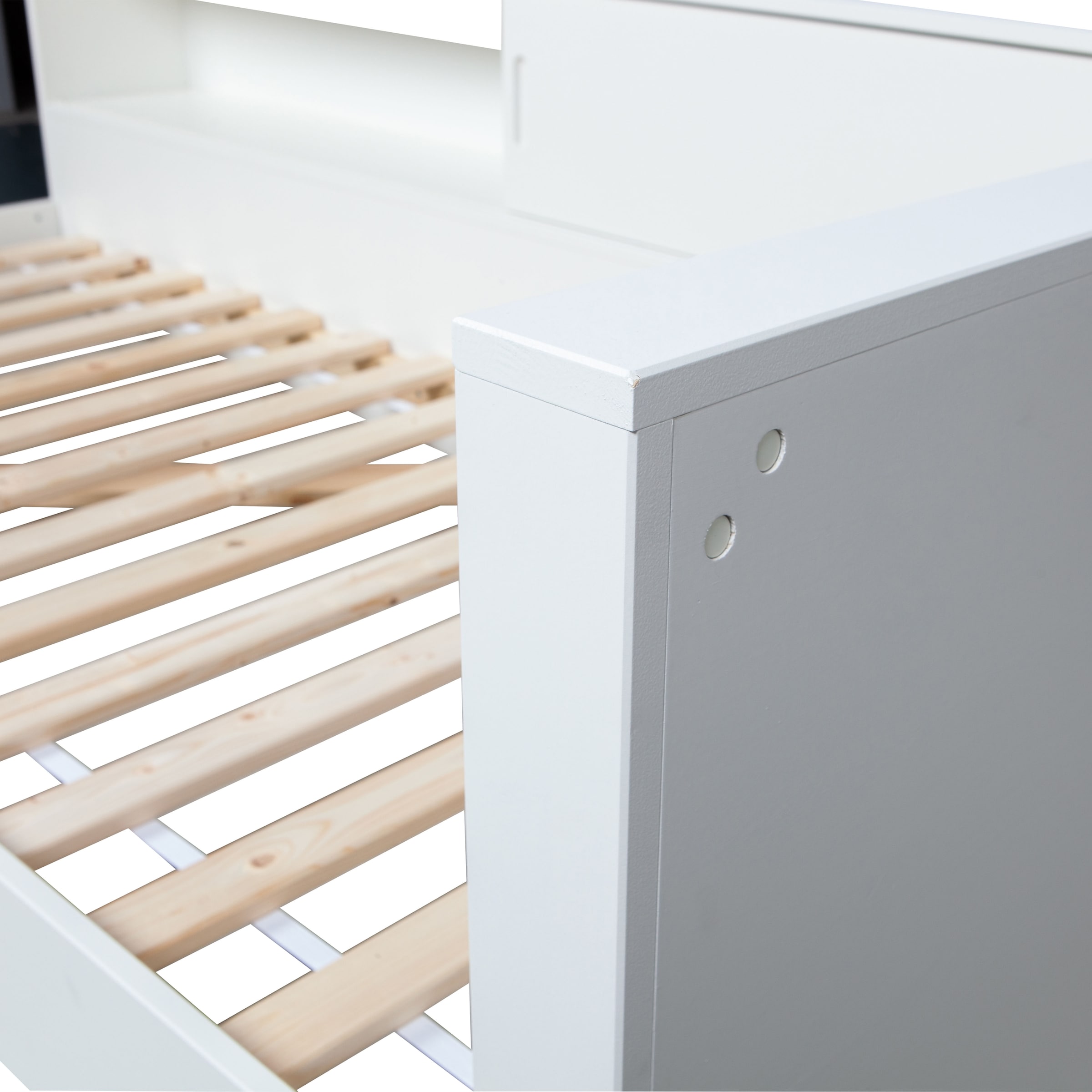 WOOOD Stauraumbett »Connect FSC®-Kiefernholz mit Schiebetür und Stauraum 213x118x60 cm« Einfach zu montierbar, Matratzenmass 90x200 cm, Pfleiglicht