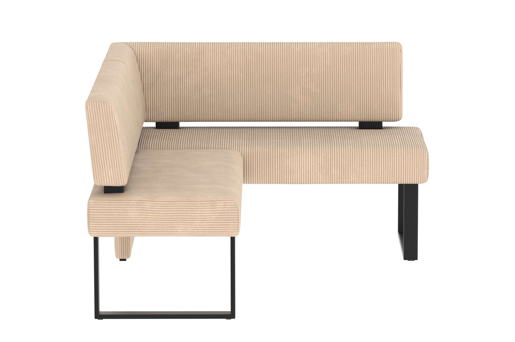 GOODproduct Ensemble de bancs d'angle »Oliver« Set, 4-tlg, 4 cuis tlg. Eckbank mit Wellenunterfederung im Sitz, Tisch Massiv Eiche