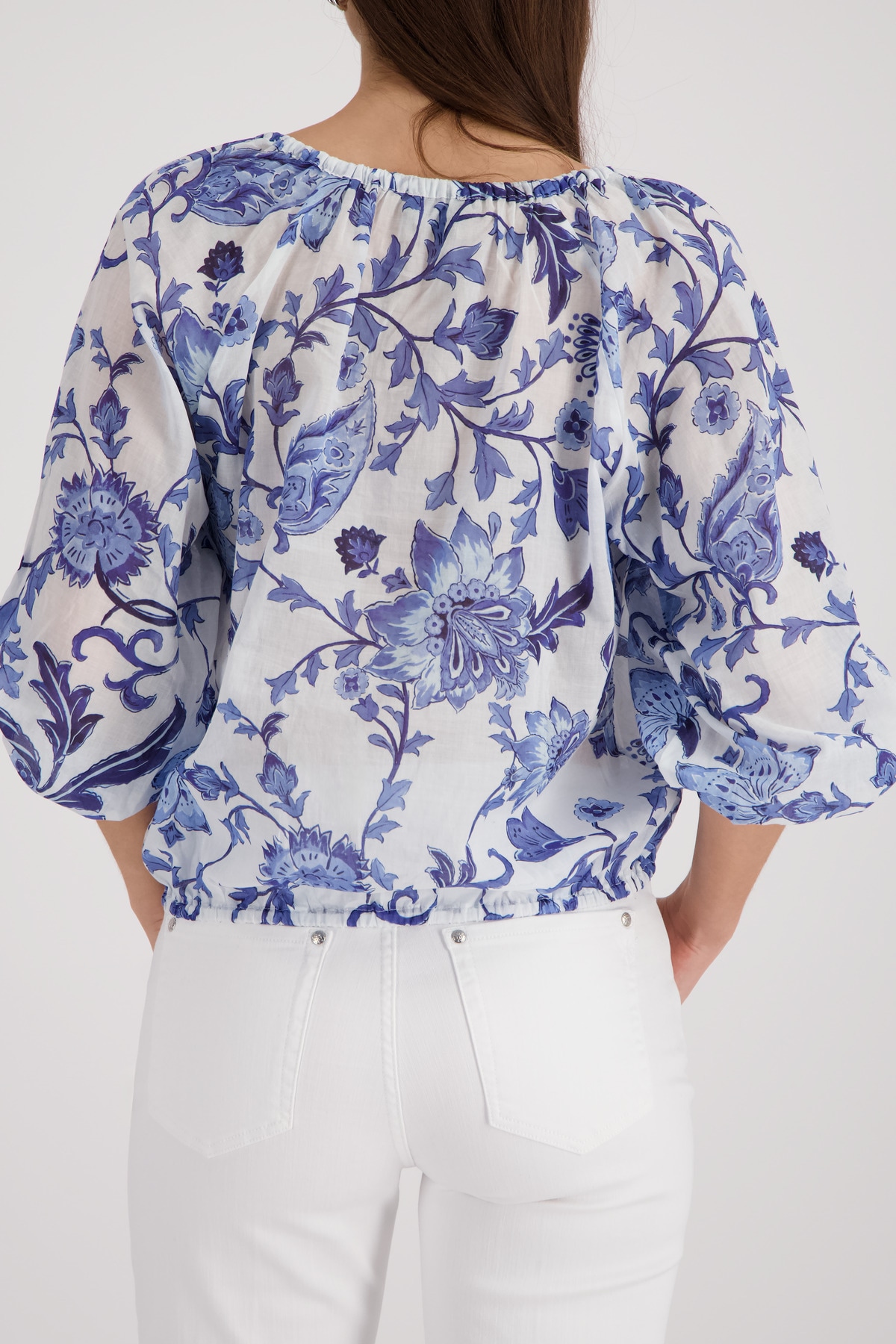 Monari Blouse à manches longues »Bluse Blumendruck allover« coupe régulière avec motif floral
