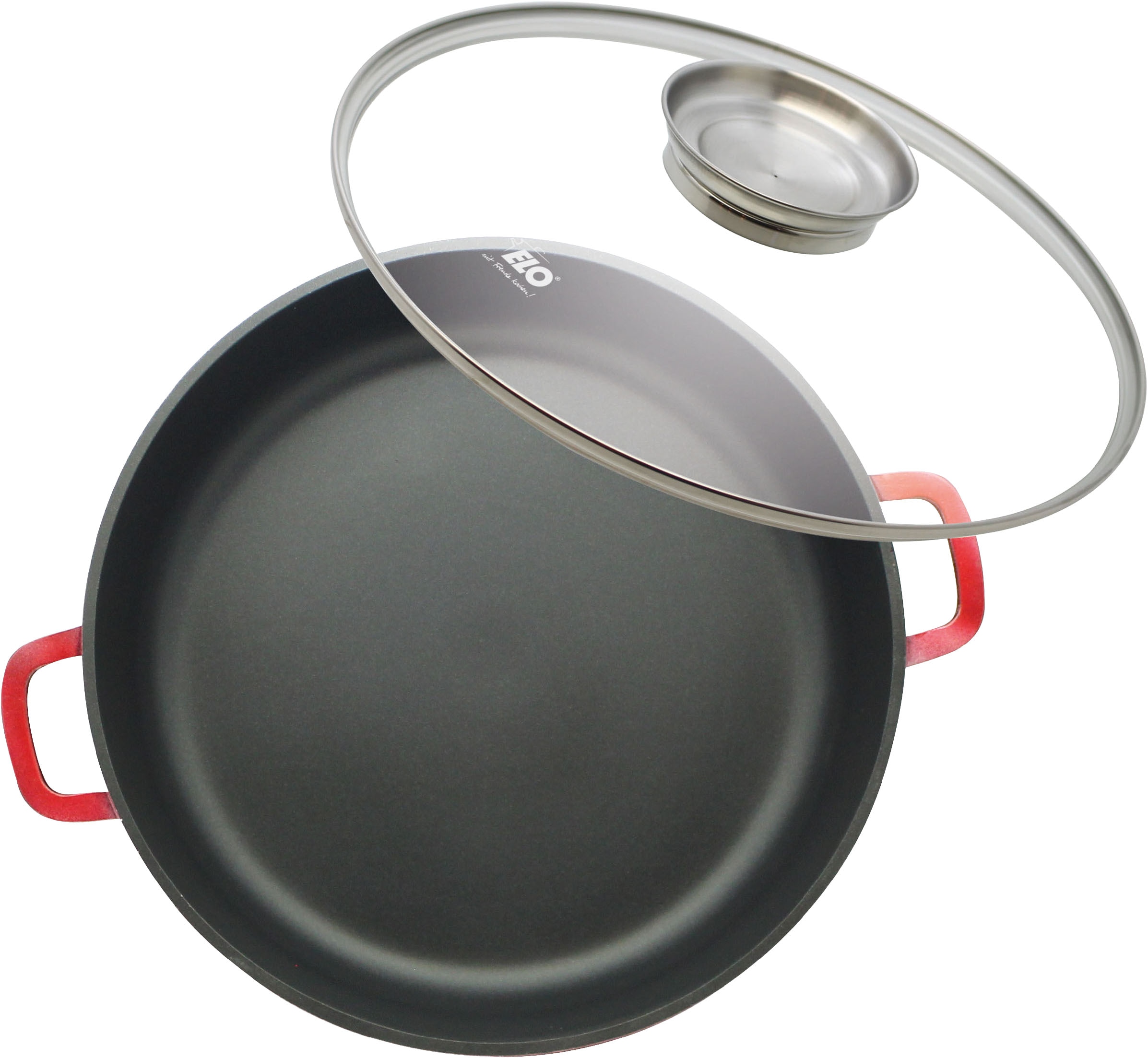 Elo Poêle de service »Rubino, Pfanne mit Glasdeckel« Aluminiumguss 1 cuis tlg. mit Glitzer-Glamour-Effekt aussen