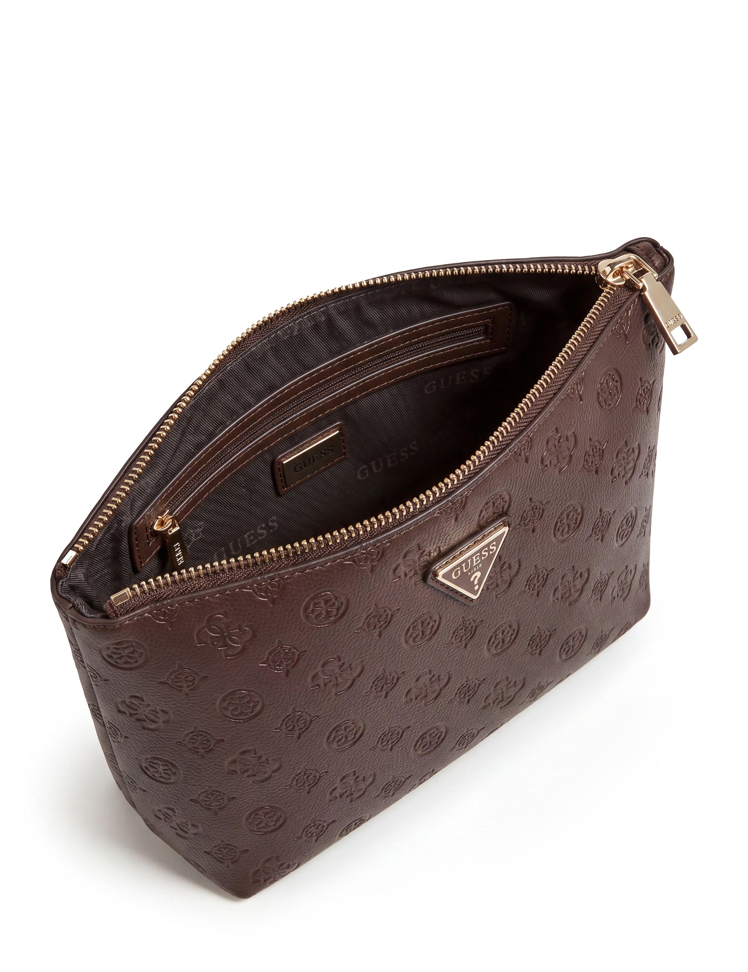 Guess Kosmetiktasche »LENWOOD TOP ZIP COSMETIC« Waschbeutel, Wash Bag, Kosmetiktasche mit Reissverschluss