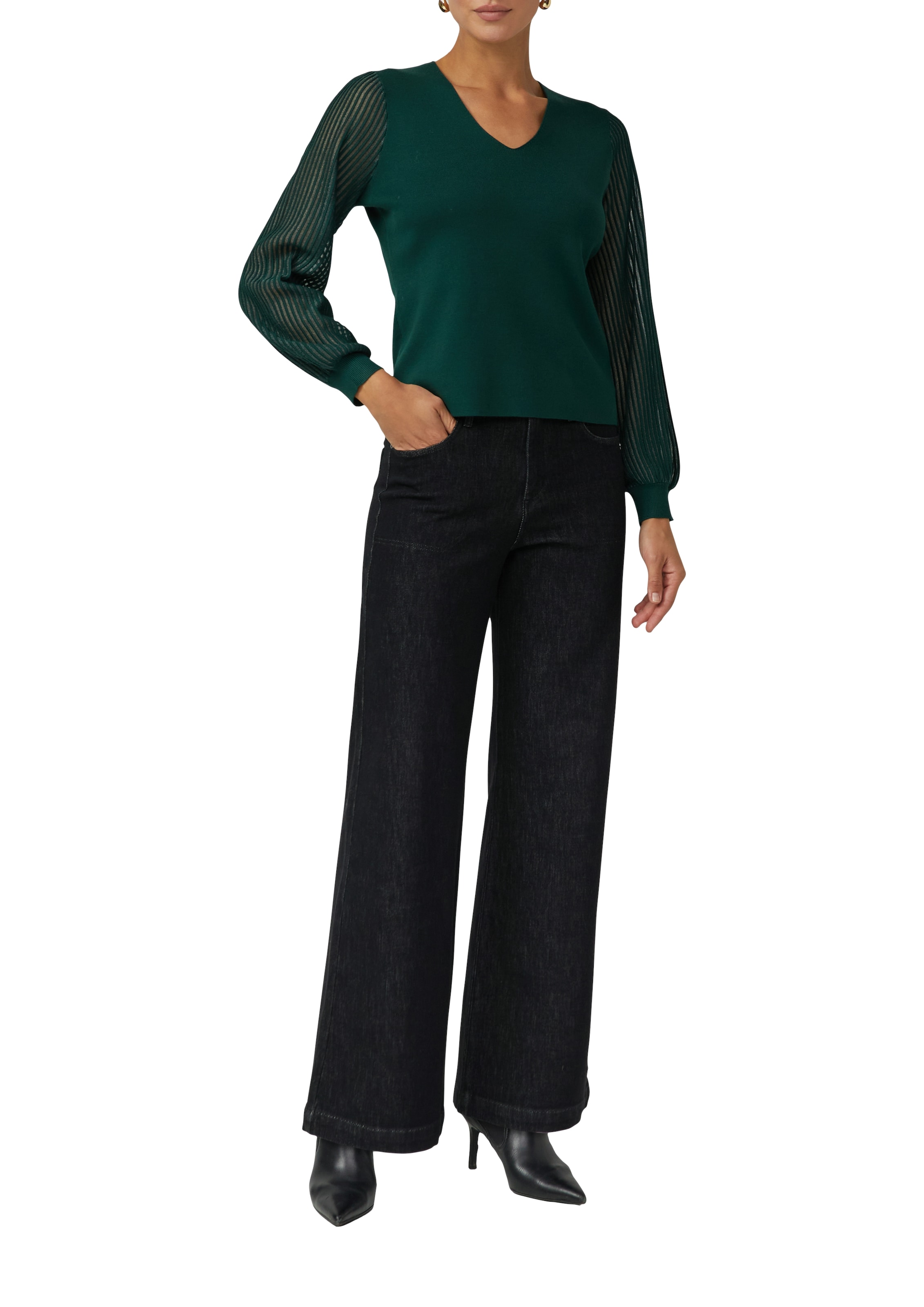 s.Oliver BLACK LABEL Pull en tricot mit V-Ausschnitt