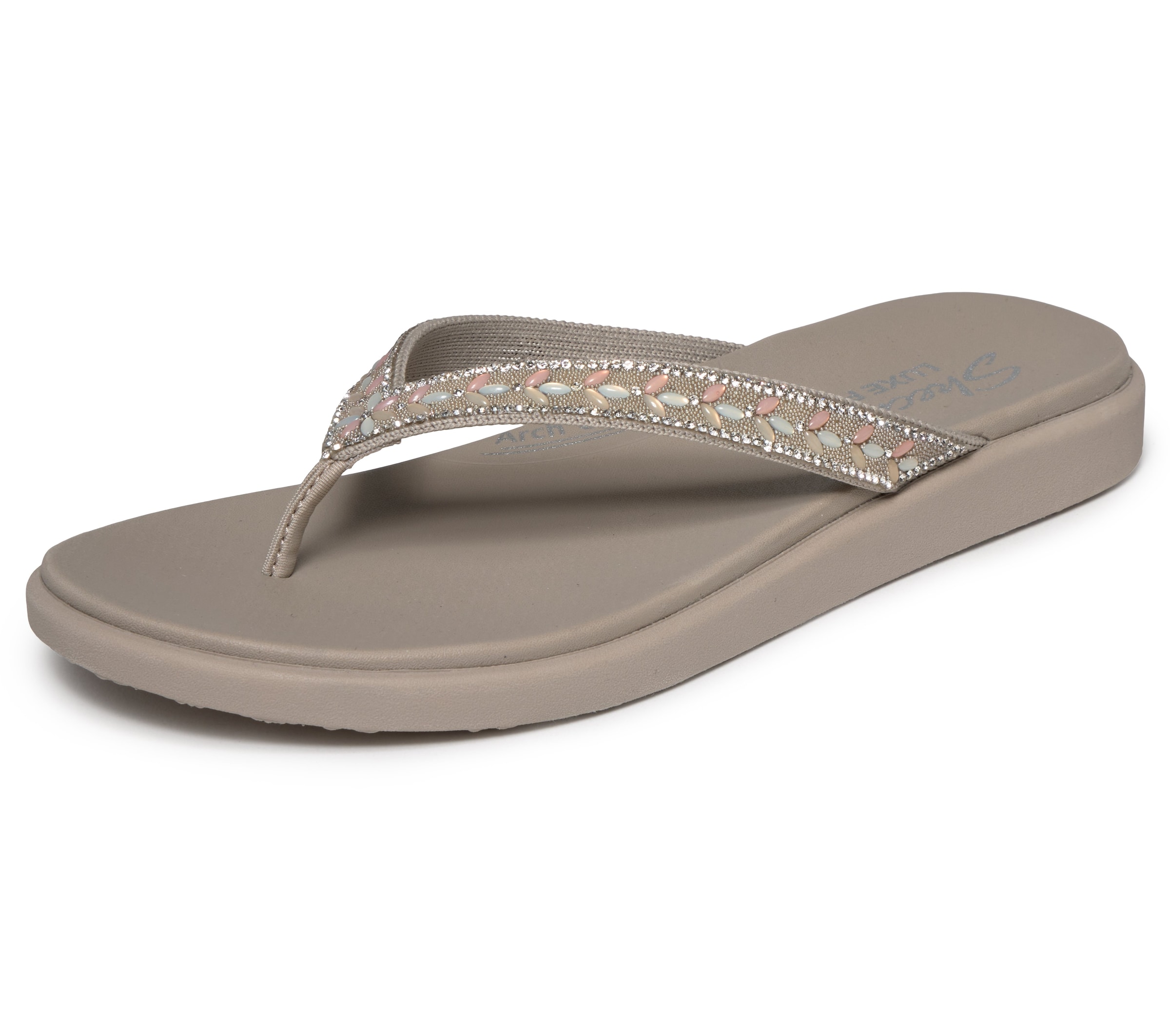 Skechers Séparateur d'orteils »MEDITATION LUXE-«  Chaussure de plage, chaussure d’été, chaussure de bain avec paillettes