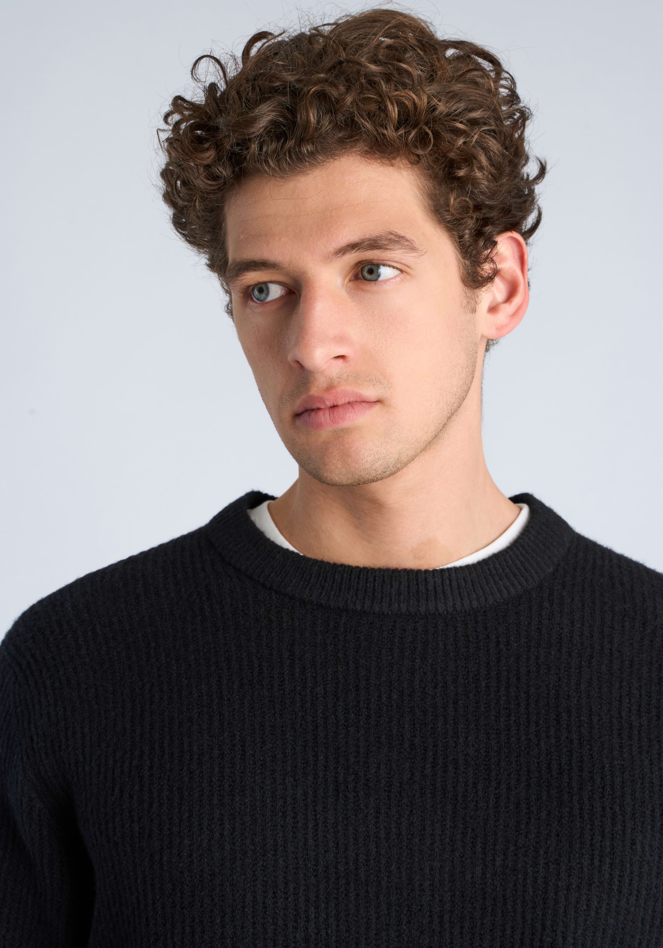 LINDBERGH Pull en tricot Winterpullover mit Wolle und Stretch / Meliert
