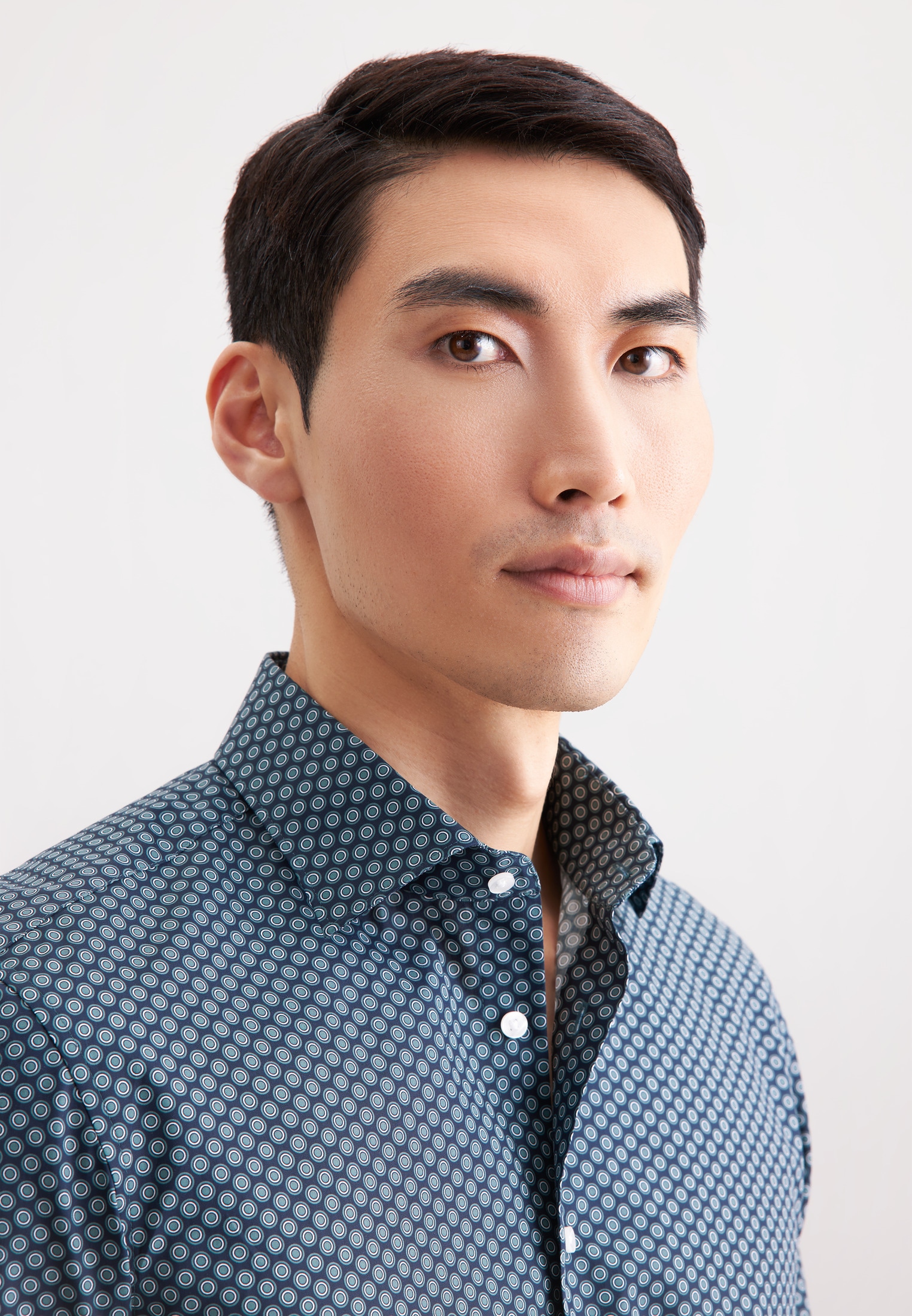 seidensticker Chemise d'affaires »Schwarze Rose« Slim 1/1 Kentkragen Druck