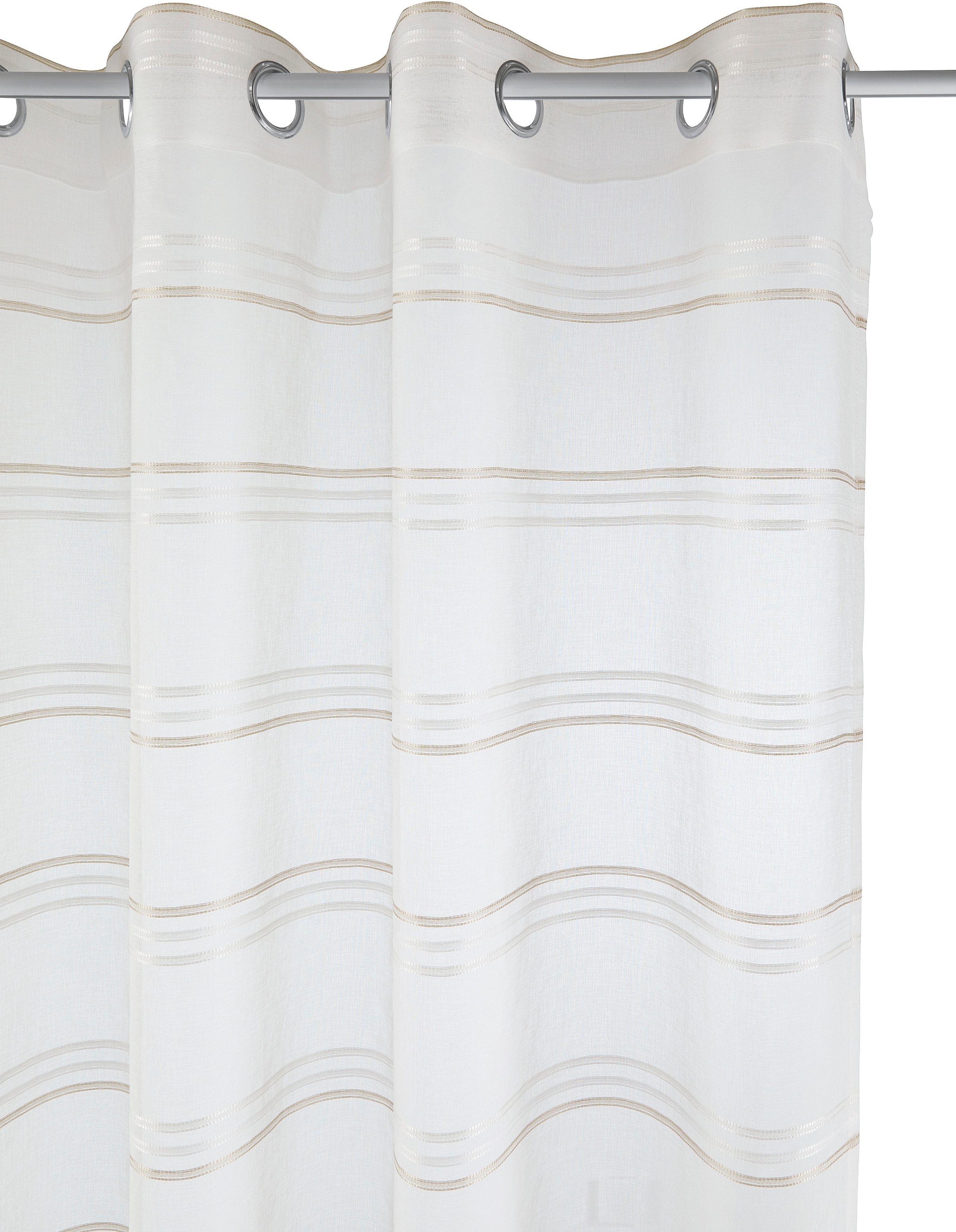 GOODproduct Gardine »Sirii« Ösen 1 Stk. tlg. Halbtransparent, angenehme Haptik, mit Streifen, modern