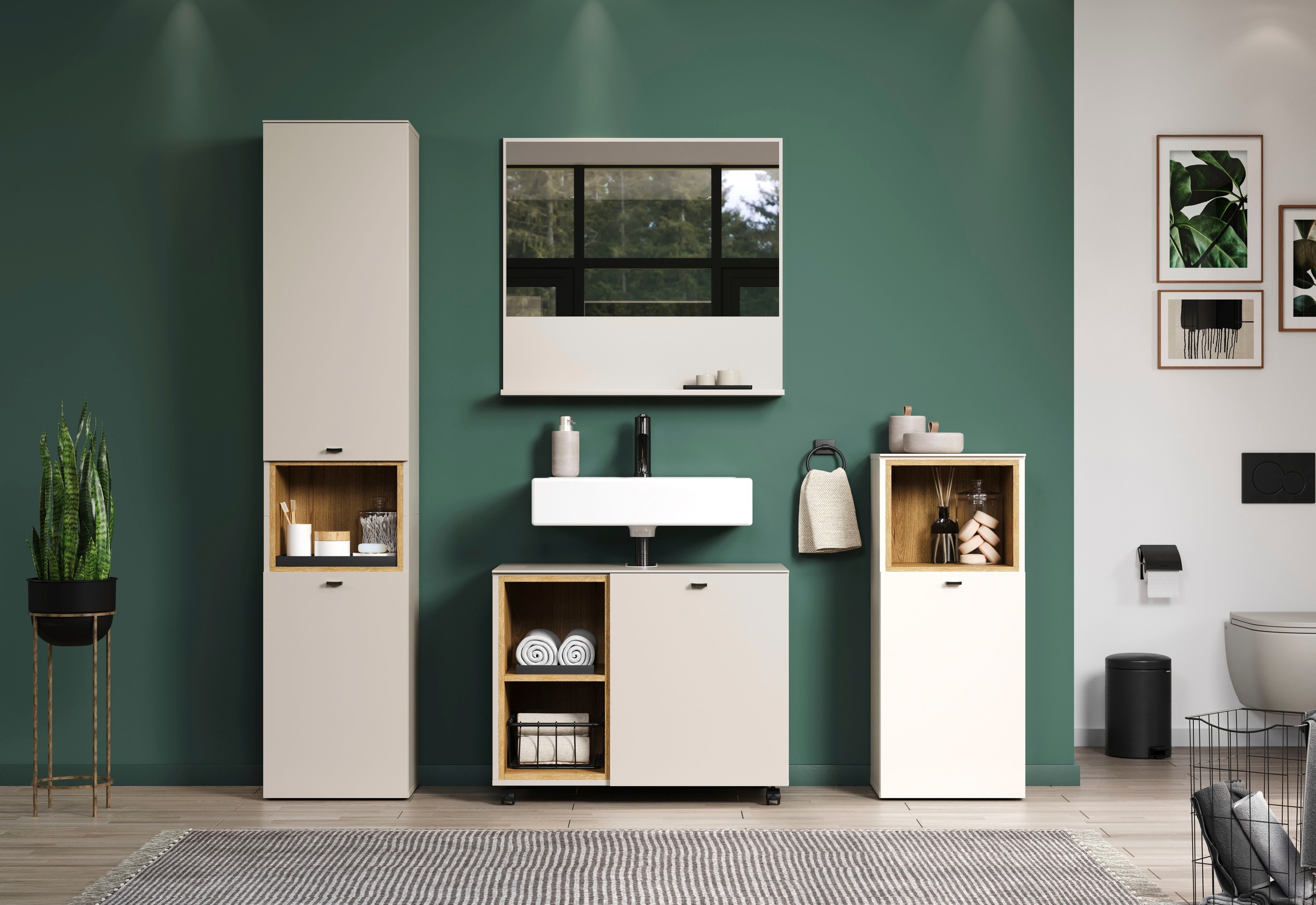 welltime Unterschrank »San Pedro« 1 Stk. tlg. Standschrank mit Soft-Close Funktion - (B/T/H) 40/31/95 cm