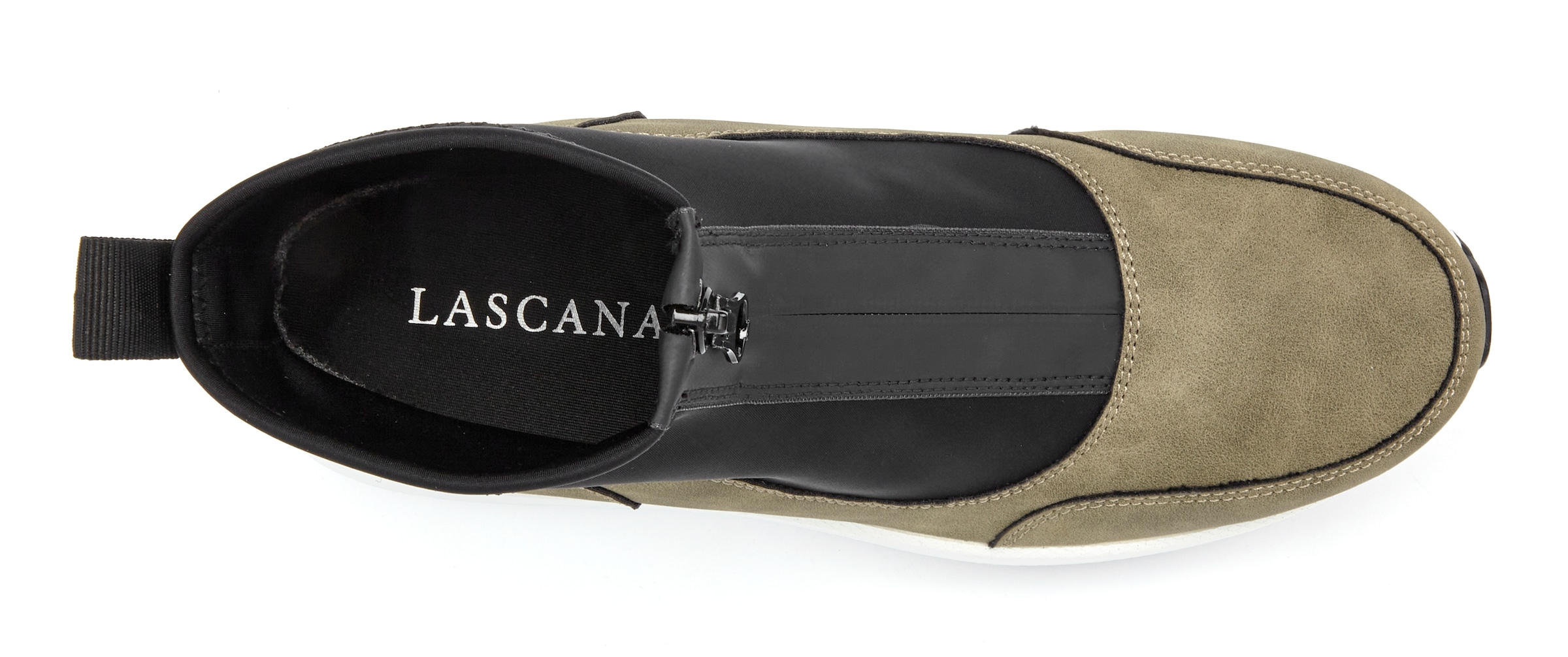 LASCANA Stiefelette »Sneaker, Keilstiefelette, Freizeitschuh«  NEU mit innenliegendem Keilabsatz und Frontreissverschluss VEGAN