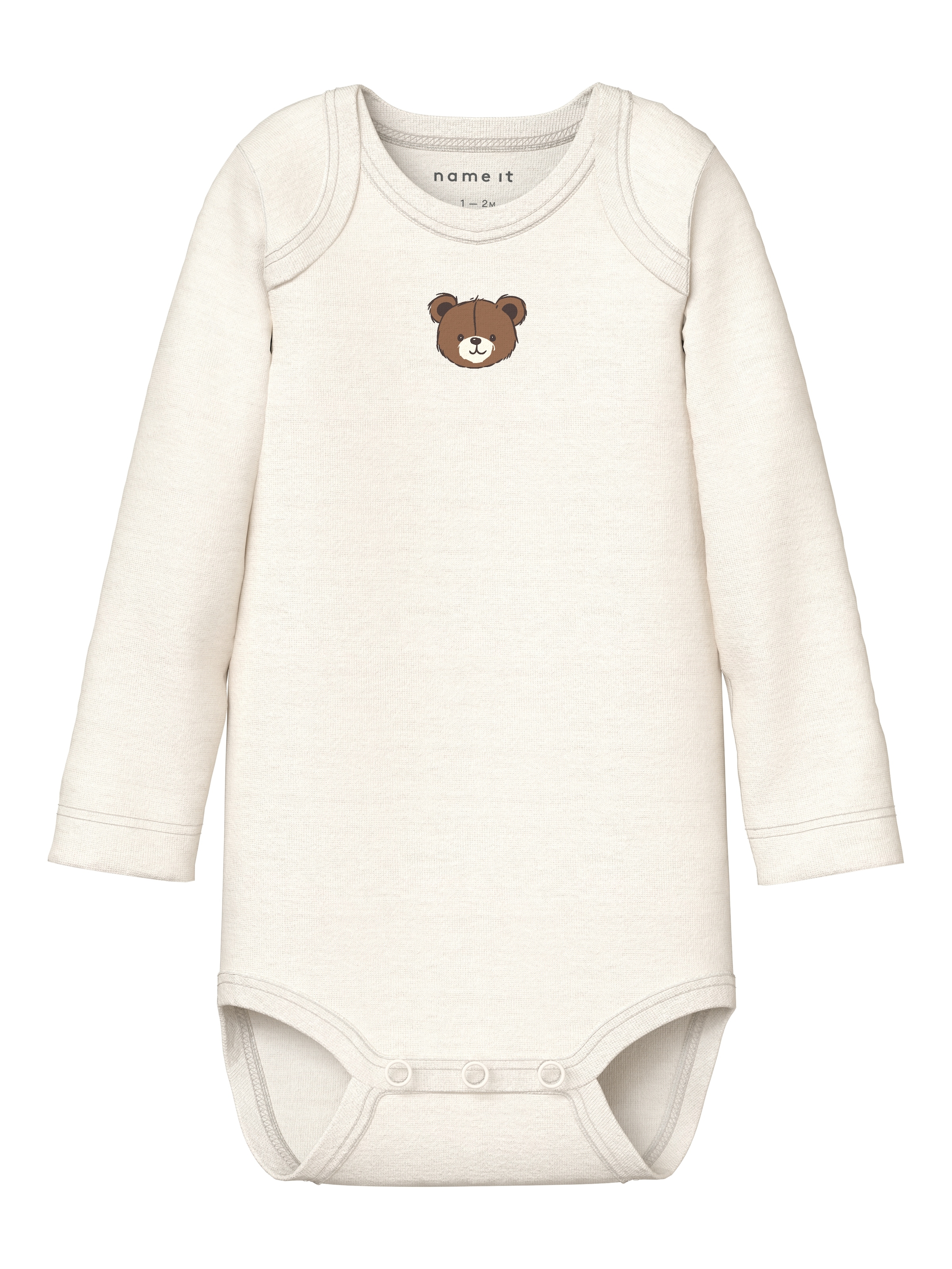 Name It Langarmbody »NBNBODY 3P LS PUMICE BEAR NOOS« Packung, 3 tlg.