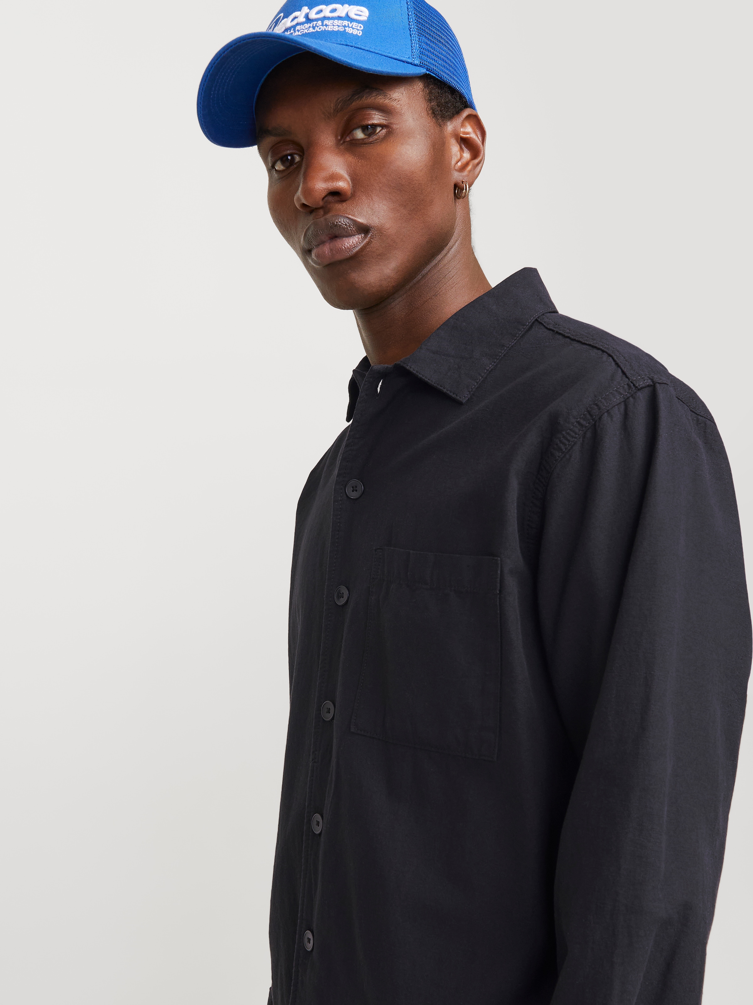 Jack & Jones Langarmhemd »JJEURBAN EDGE OVERSHIRT LS SN«, mit Hemdkragen