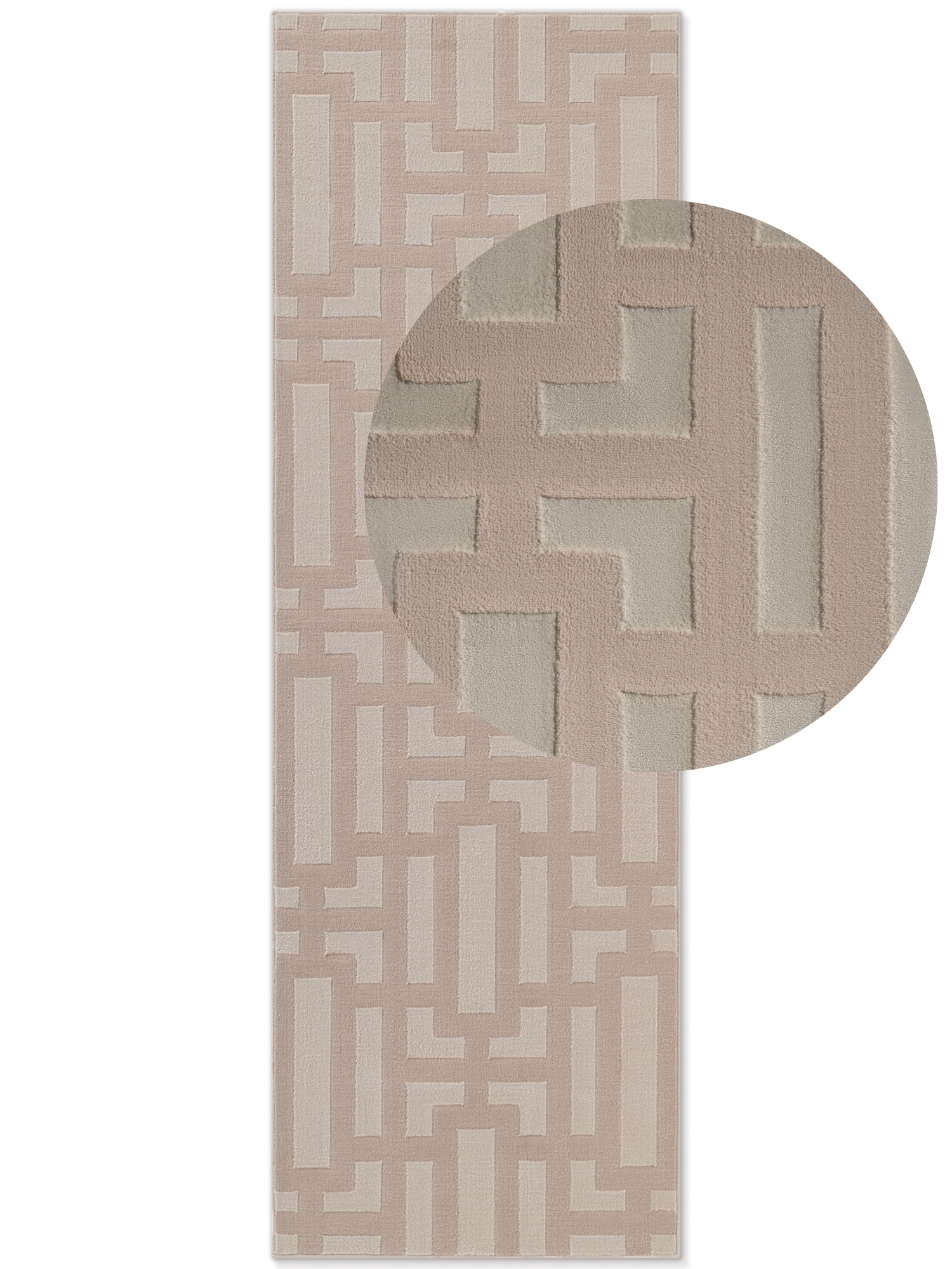 ELLE DECORATION Designteppich »Onyx« rechteckig 9 mm Höhe Wohnzimmer, Schlafzimmer, Läufer, Hoch-Tief Effekt, Flur, Glanz