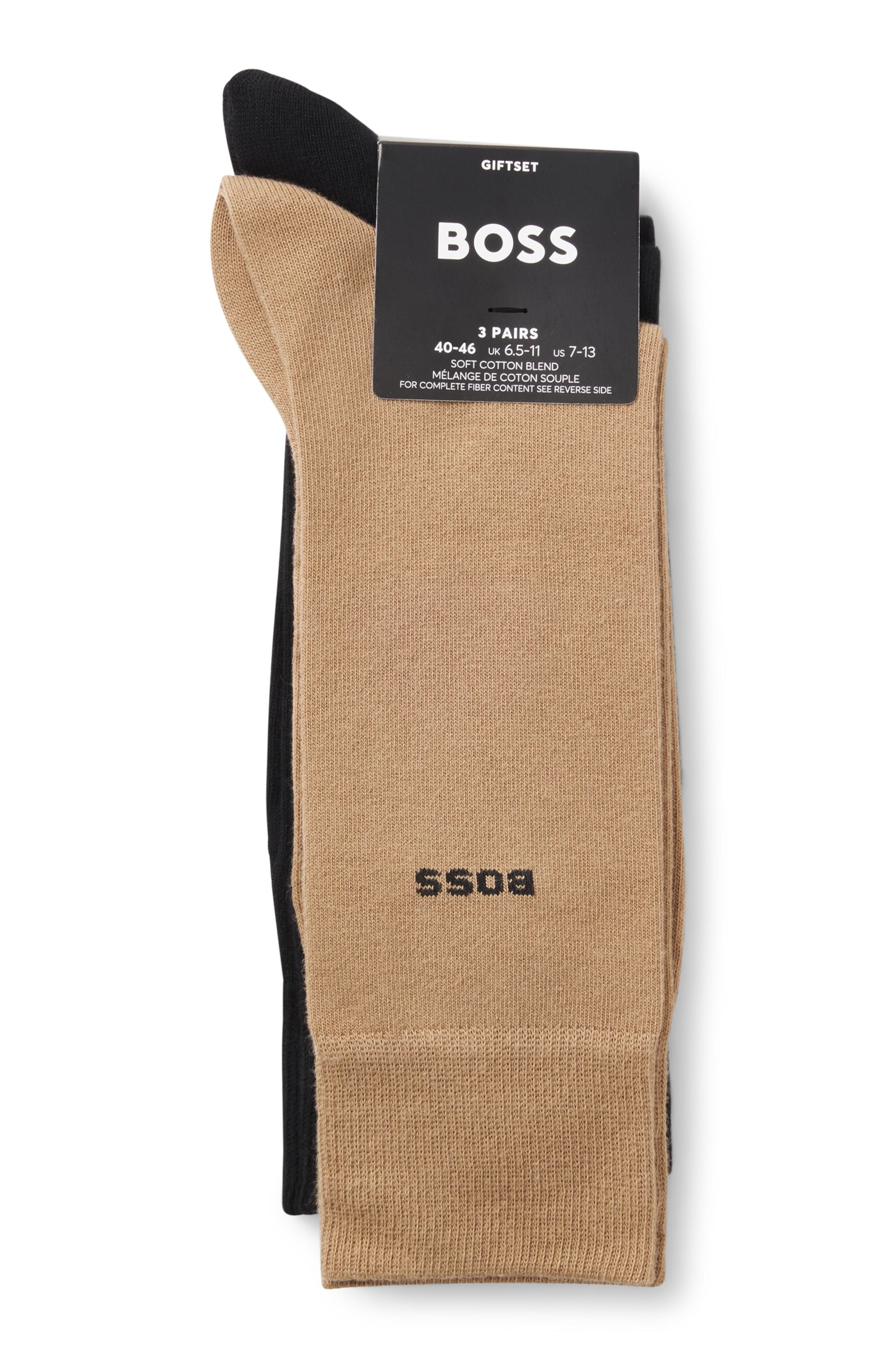 BOSS Chaussettes d'affaires »3P RS Giftset CC« Paquet, 3 Couple tlg. mit Strickbündchen