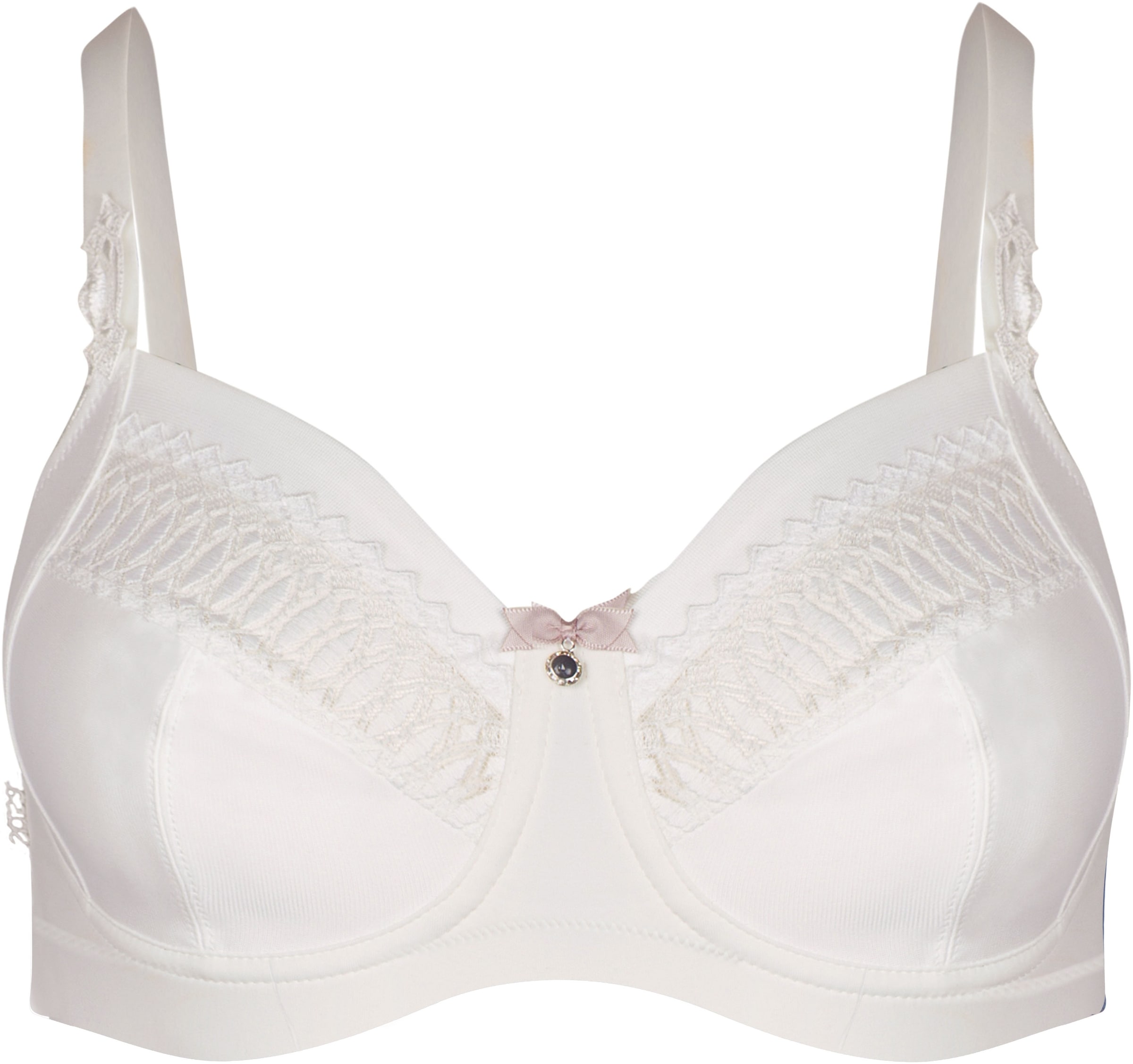 Susa Bügelloser BH »Santorin« Schweizer Tüllstickerei, Schmuckstein, genähte Cups, hohe Stegmitte