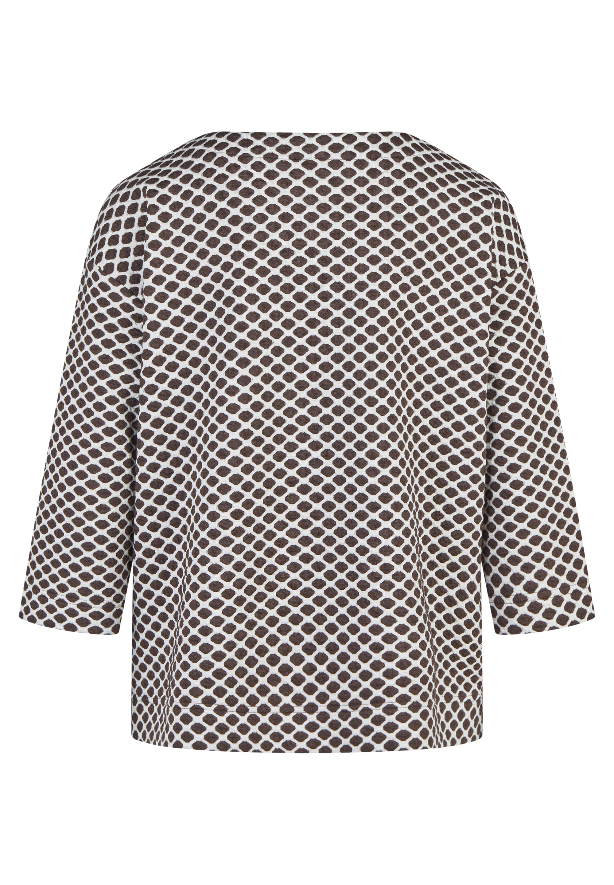 Rabe T-shirt à manches 3/4 avec motif intégral et viscose/stretch