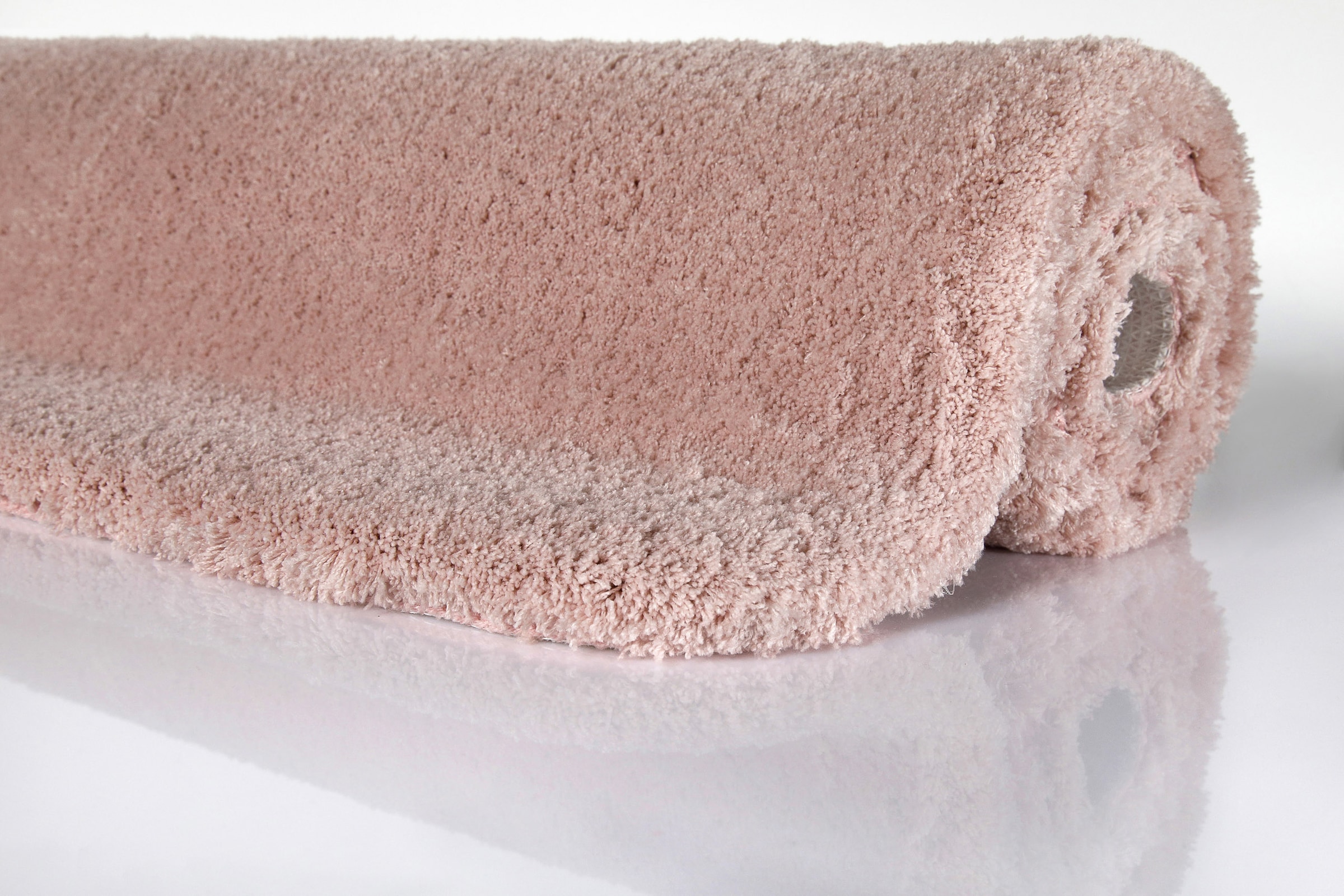 Homie Living Badematte »Porto Azzurro« Höhe 30 mm rutschhemmend beschichtet fussbodenheizungsgeeignet | schnell trocknend Badteppich, uni, rechteckig & rund, waschbar, Badezimmerteppich